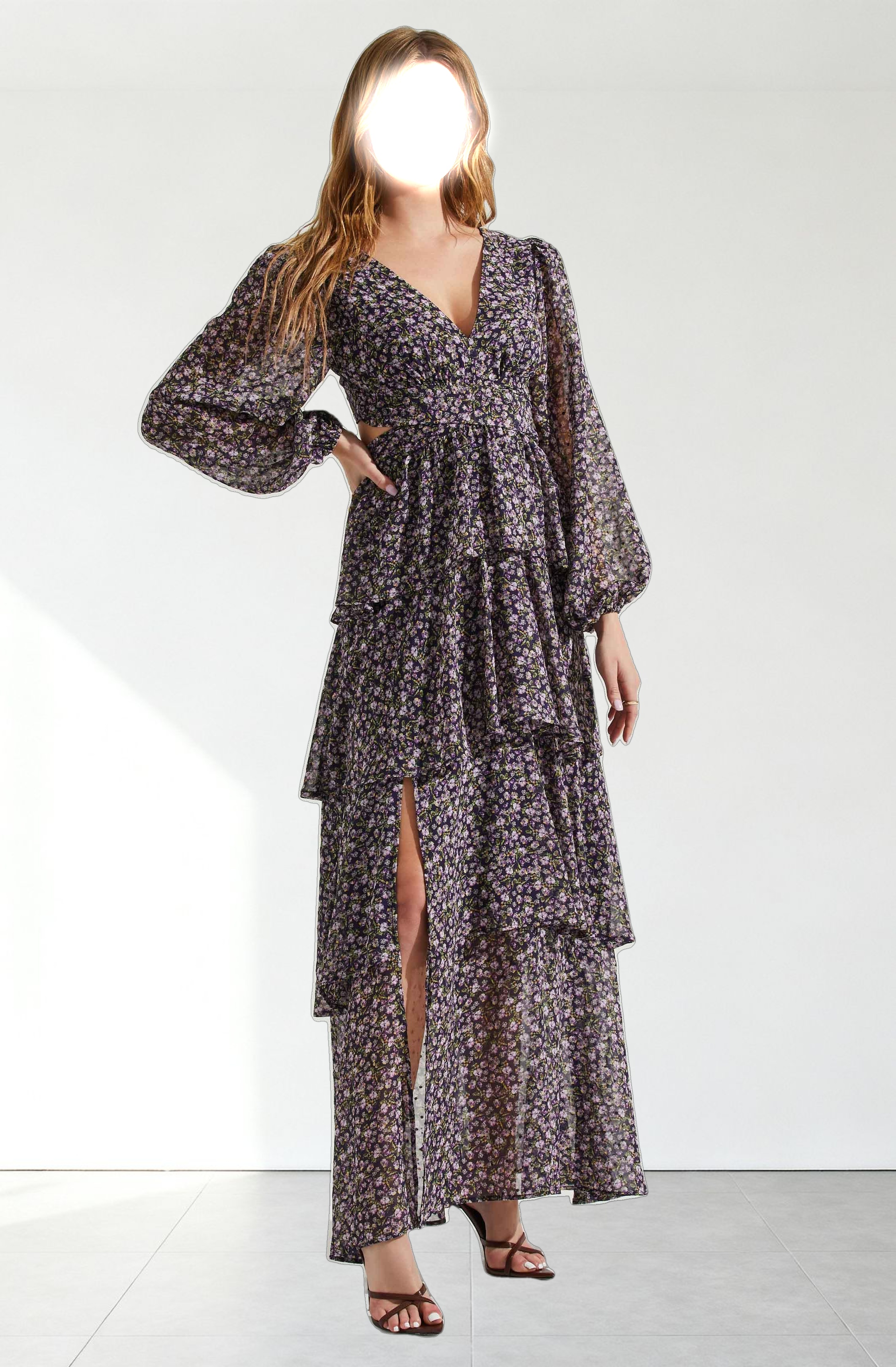 Anora Floral Tiered Maxi Dress