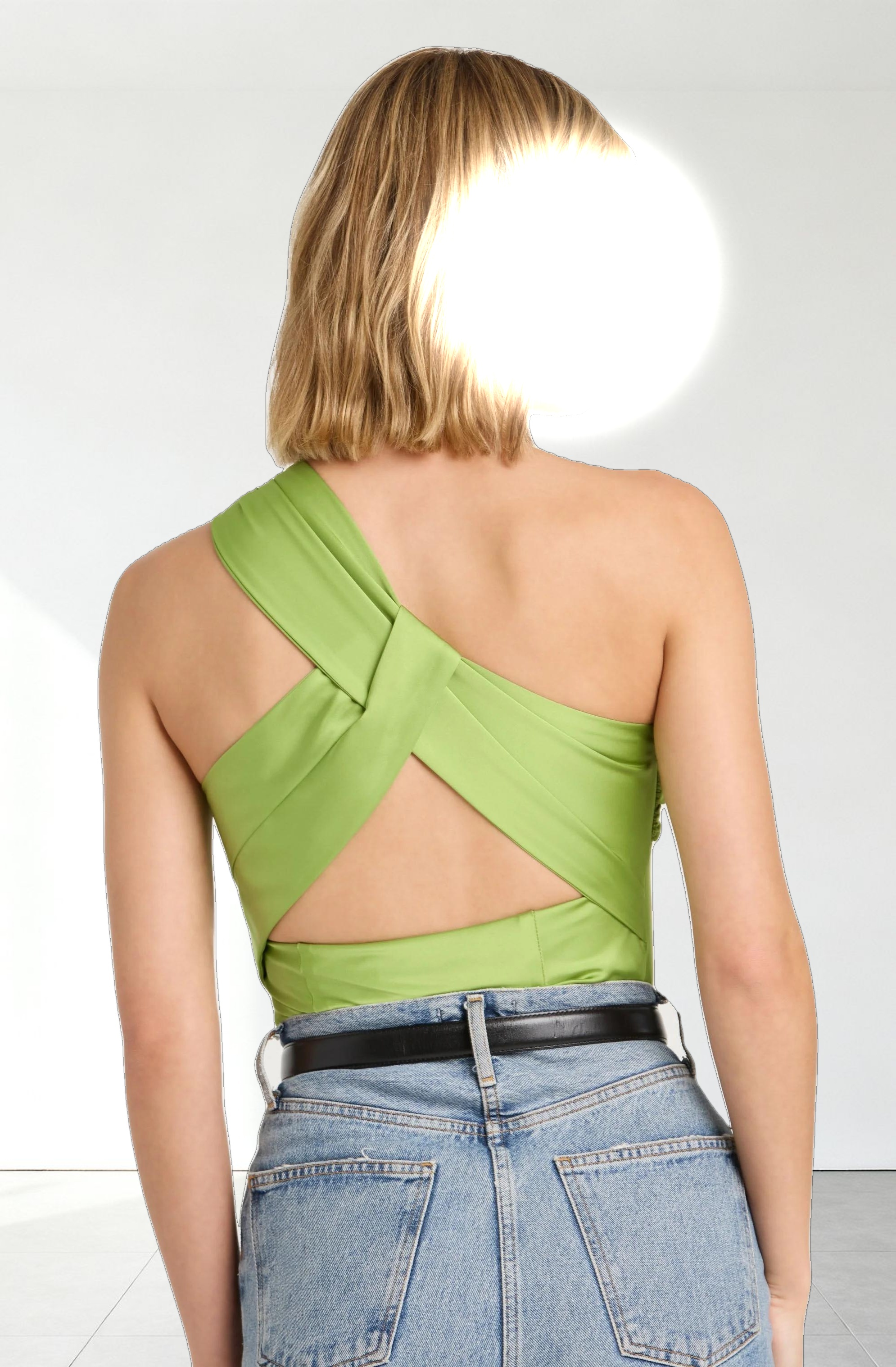 Francis Satin One Shoulder Top