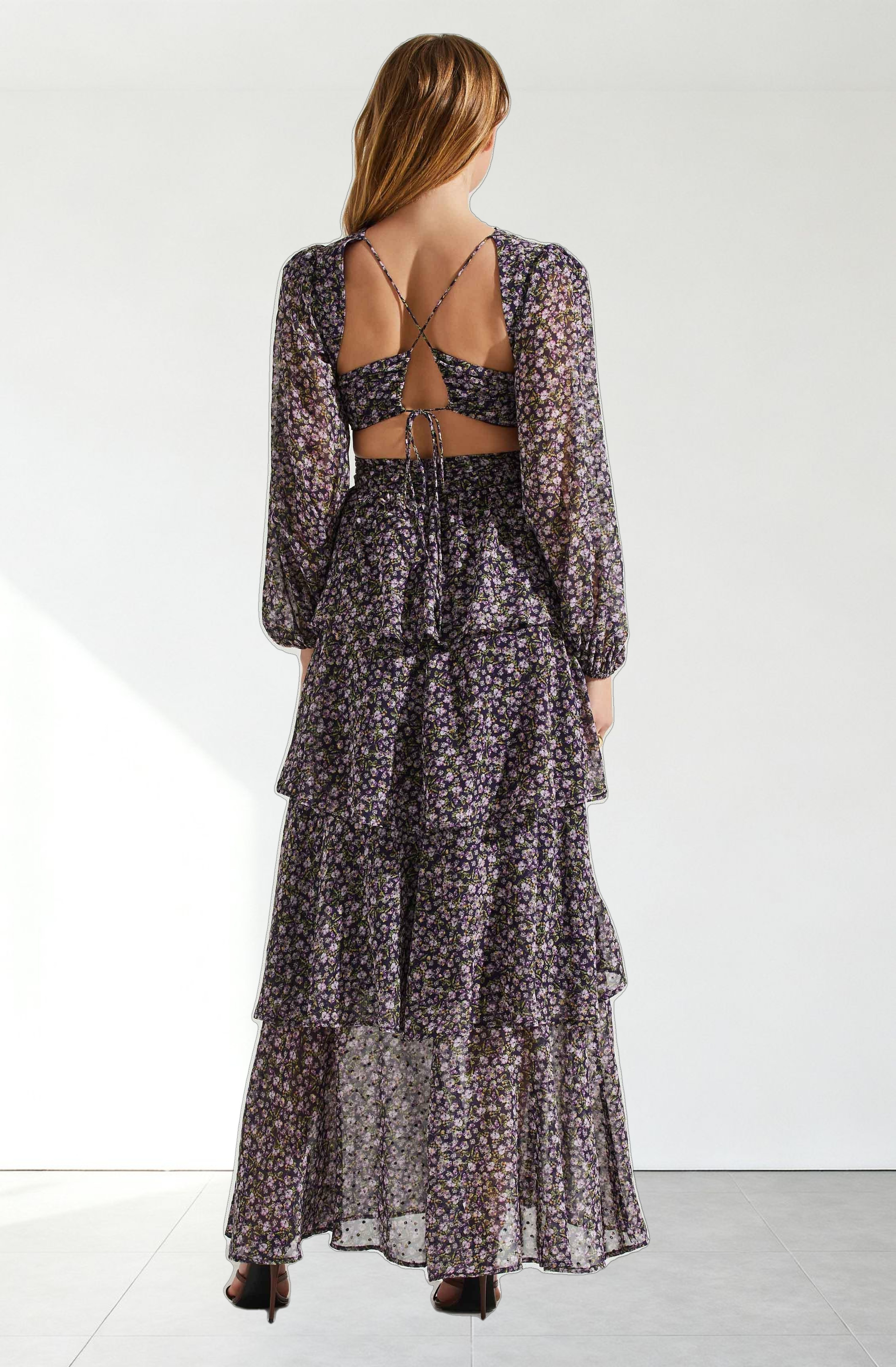Anora Floral Tiered Maxi Dress