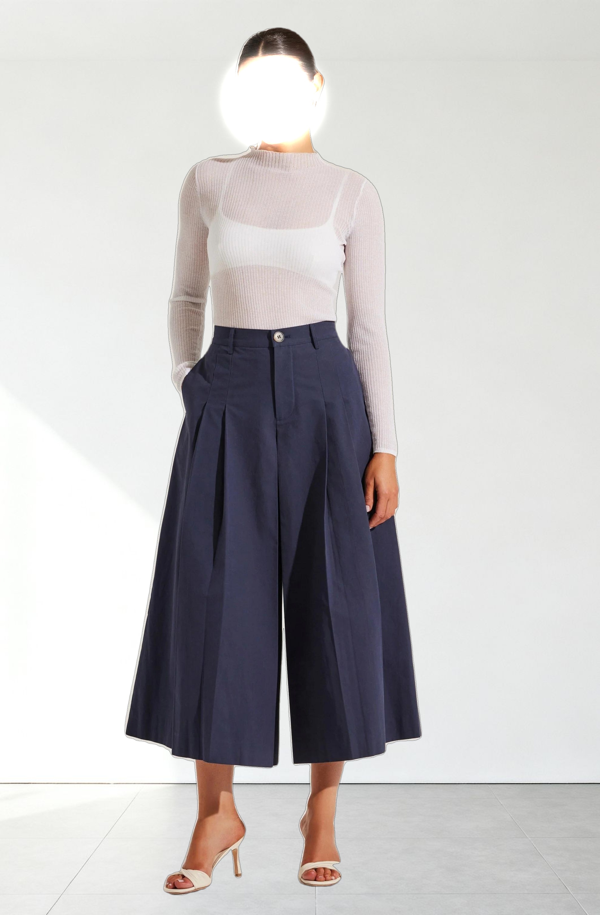 Rowen Pleated Culotte Pants