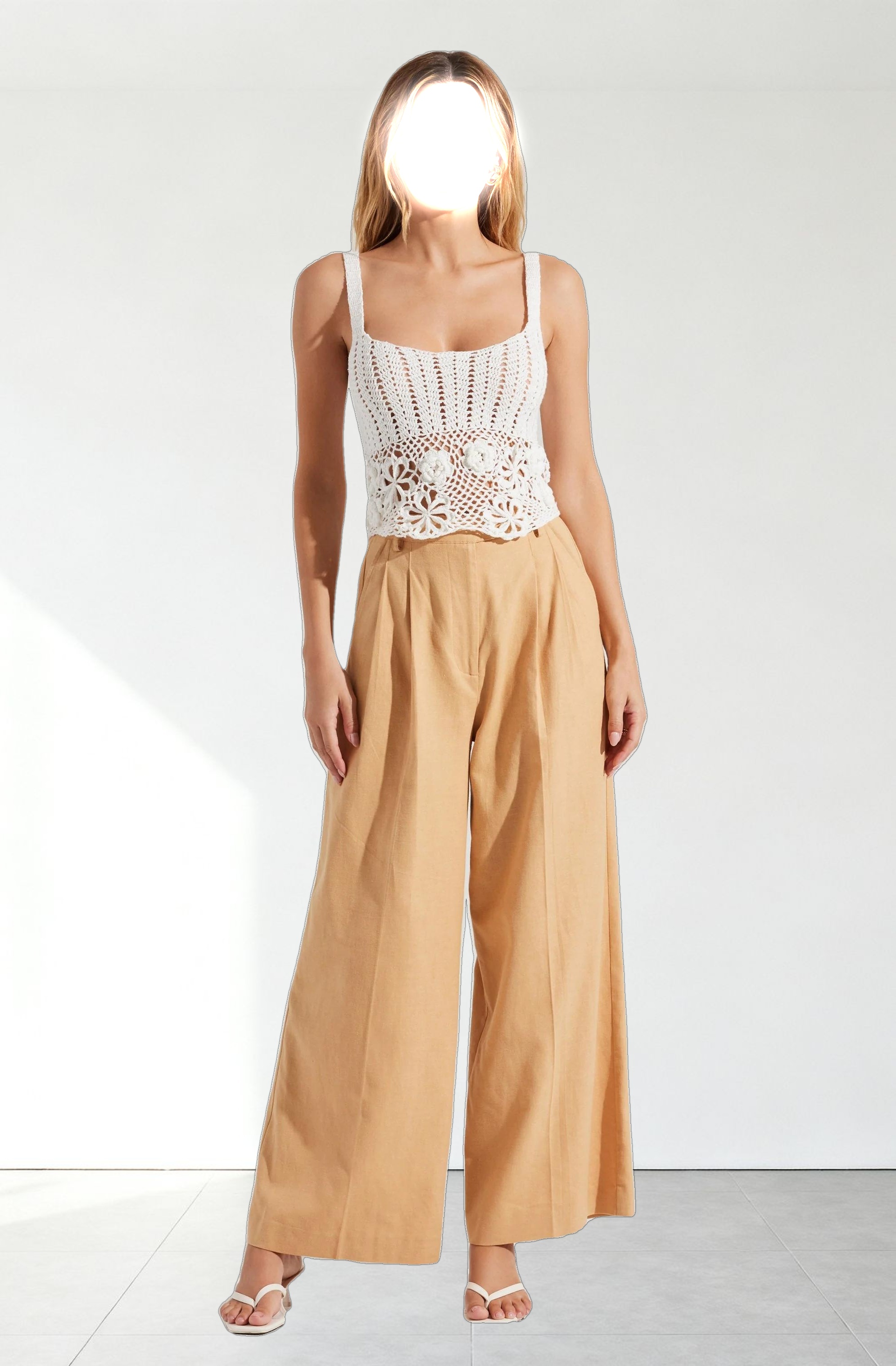 Everly Floral Crochet Sweater Top