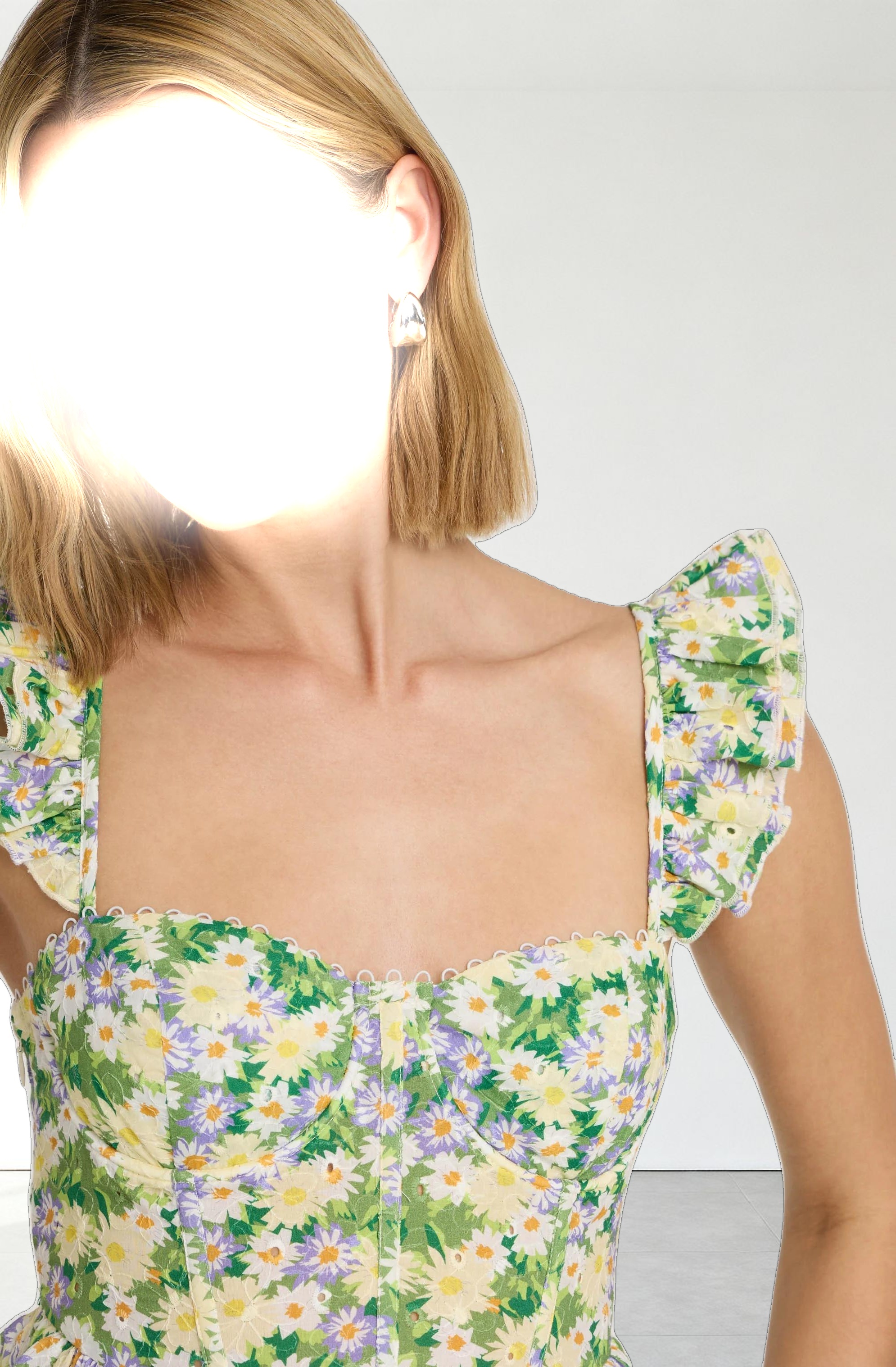 Baylin Floral Peplum Top