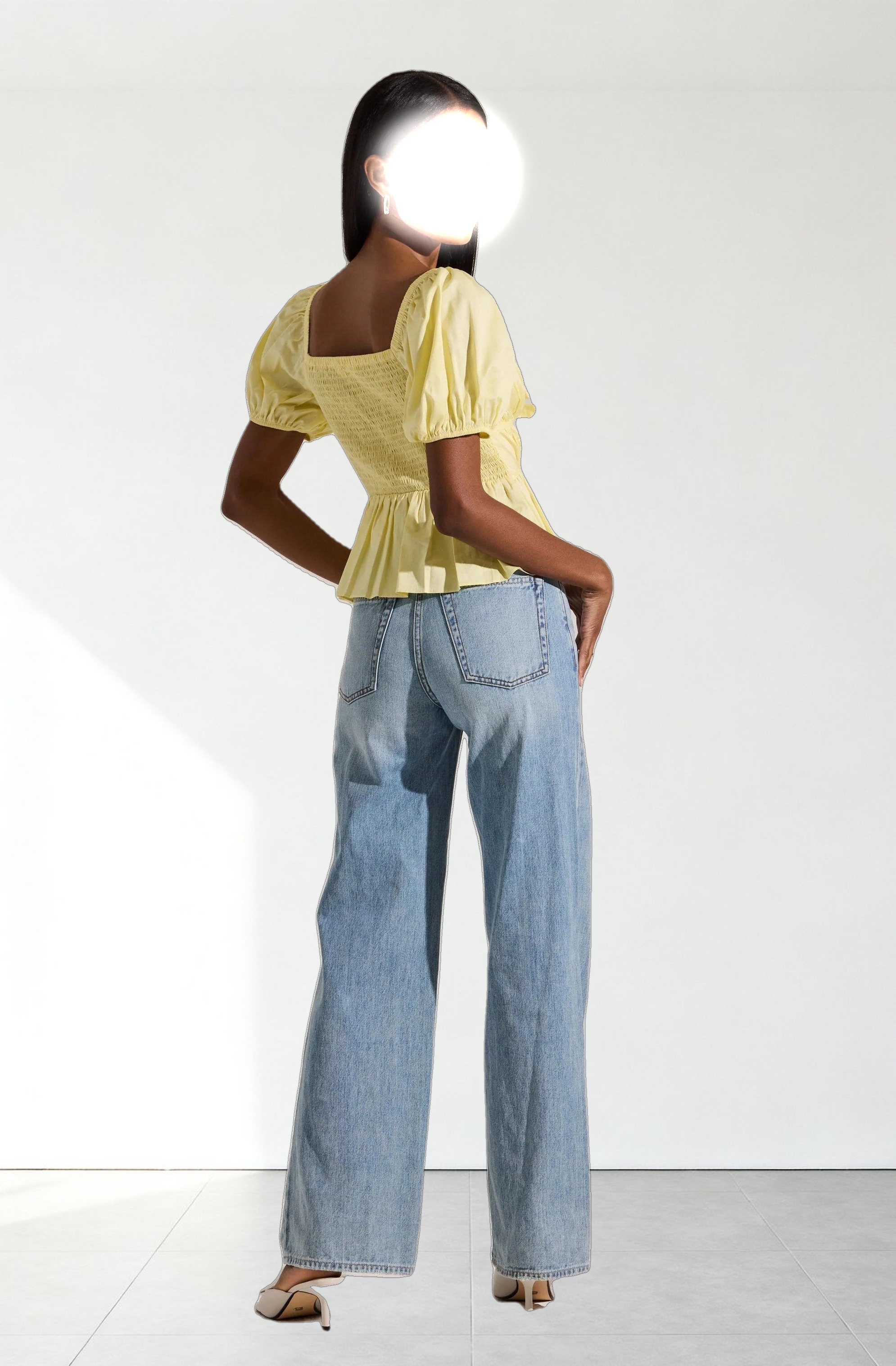 Bow Front Peplum Top