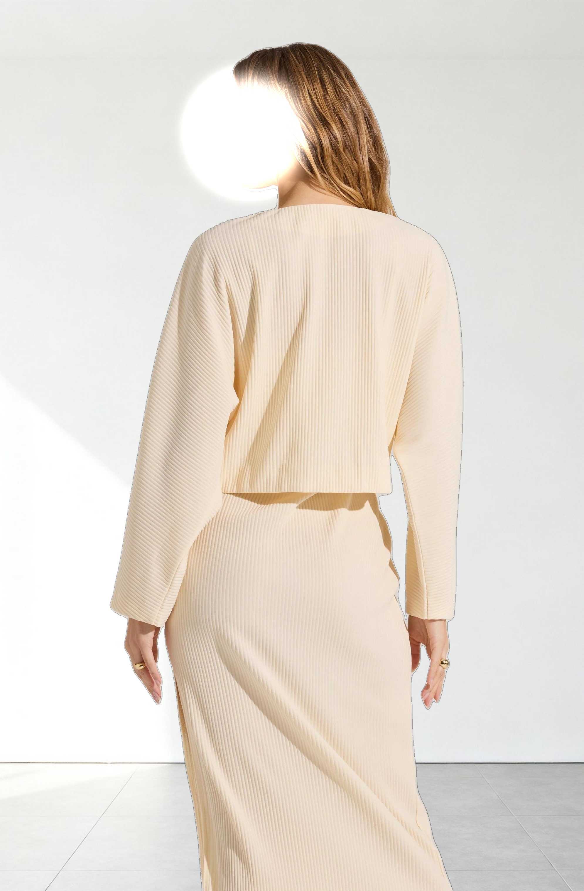 Ribbed Midi Dress & Shrug Set