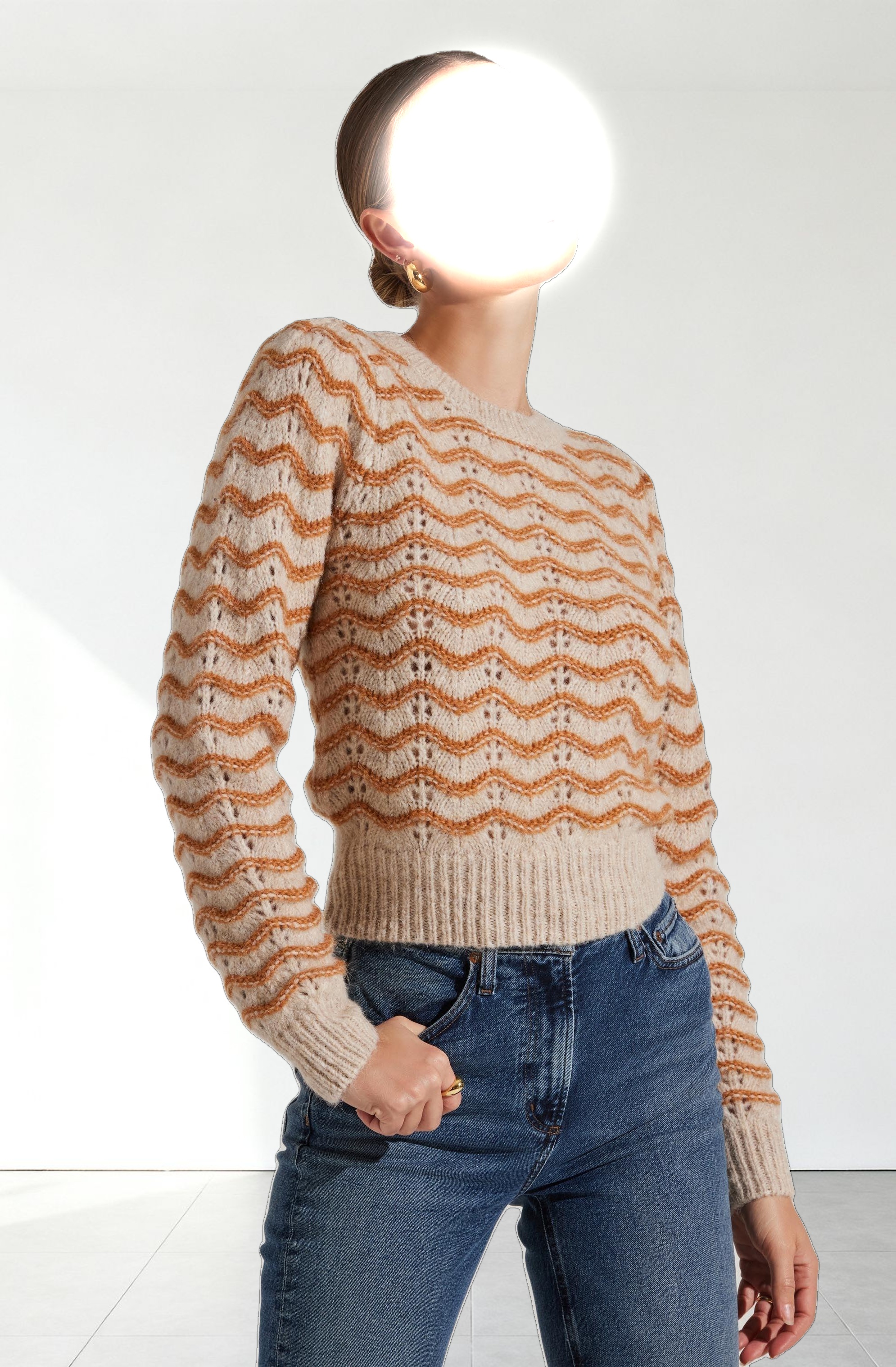 Jaylani Wavy Striped Sweater