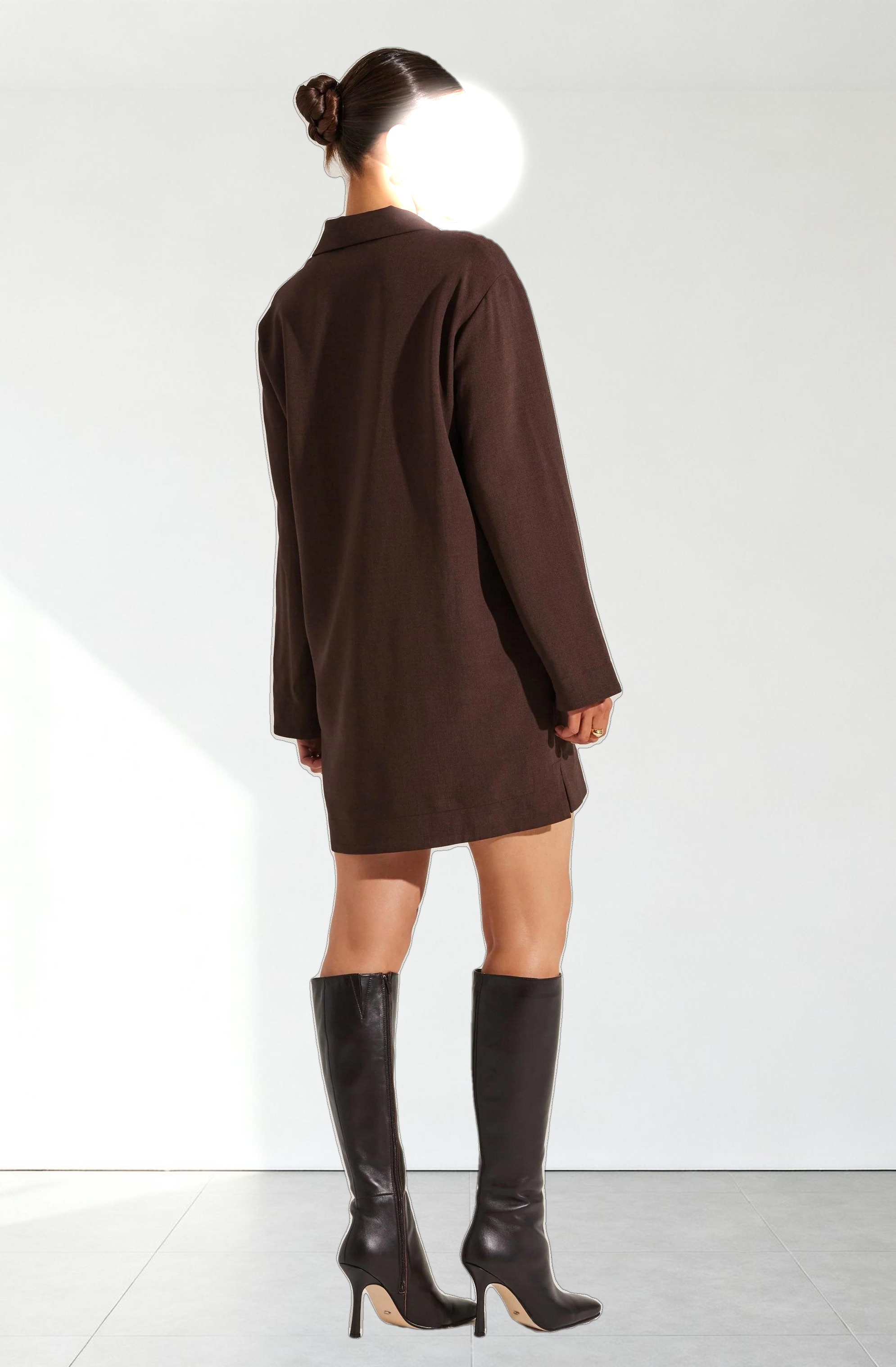 V-Neck Woven Mini Dress