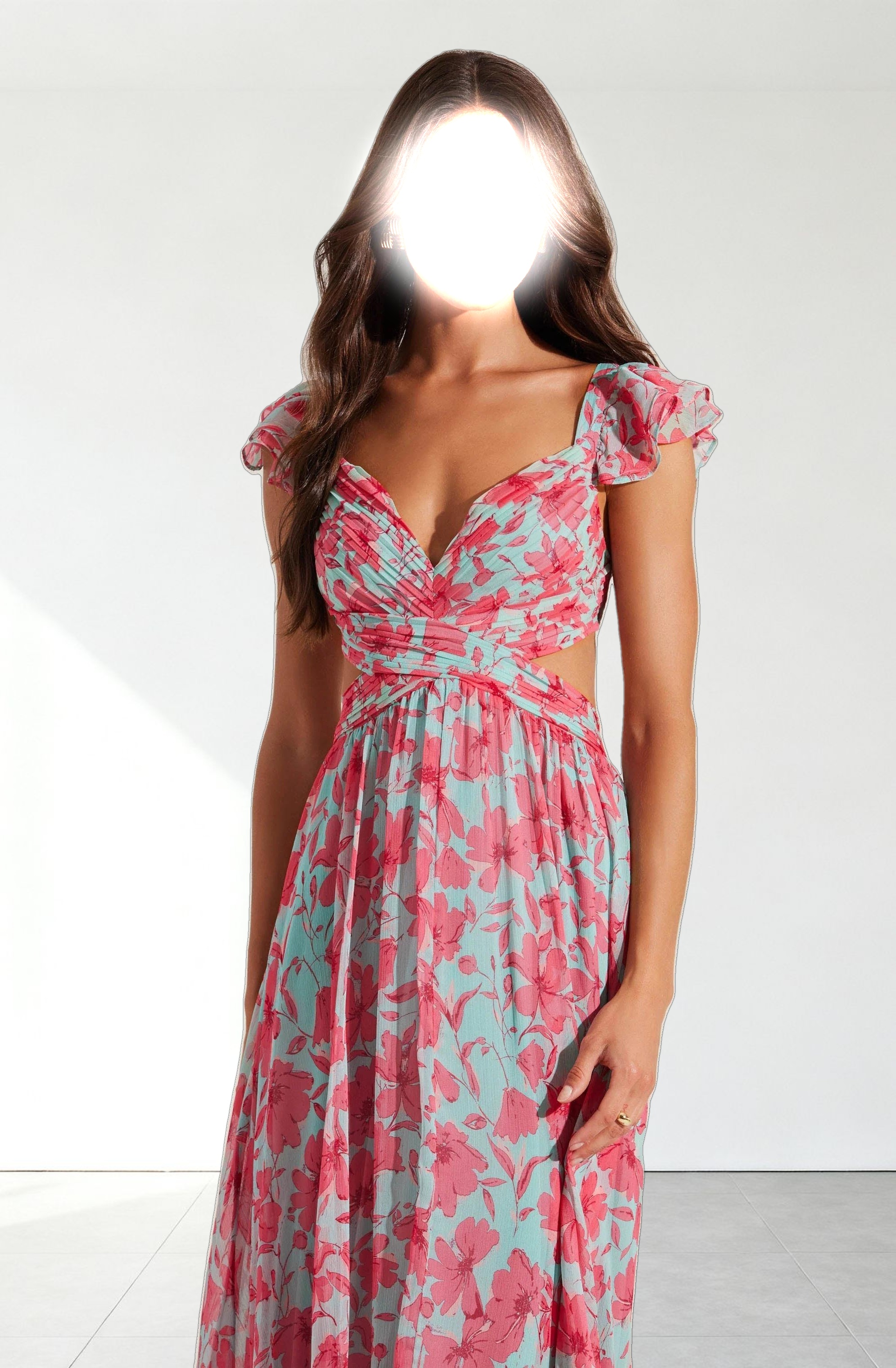 Primrose Floral Strappy Back Maxi Dress