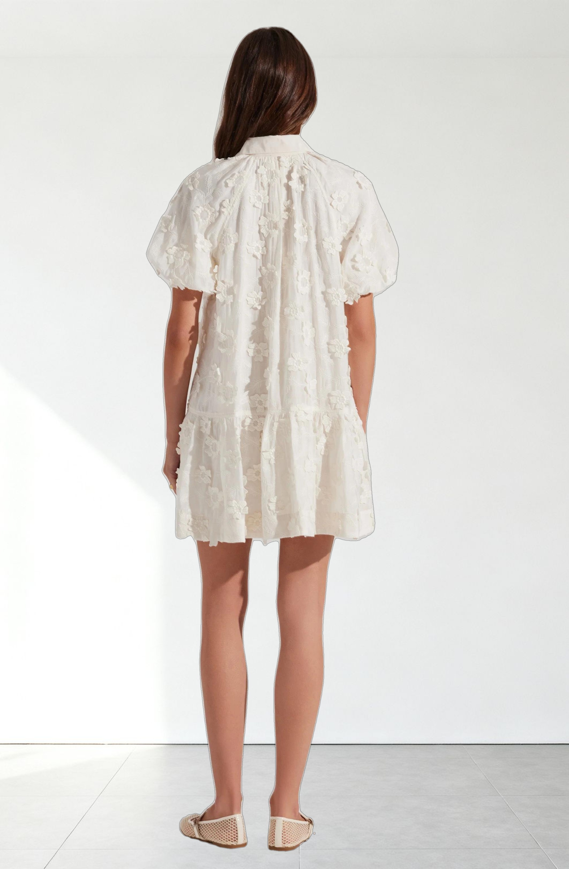 Aihara Floral Appliqué Dress