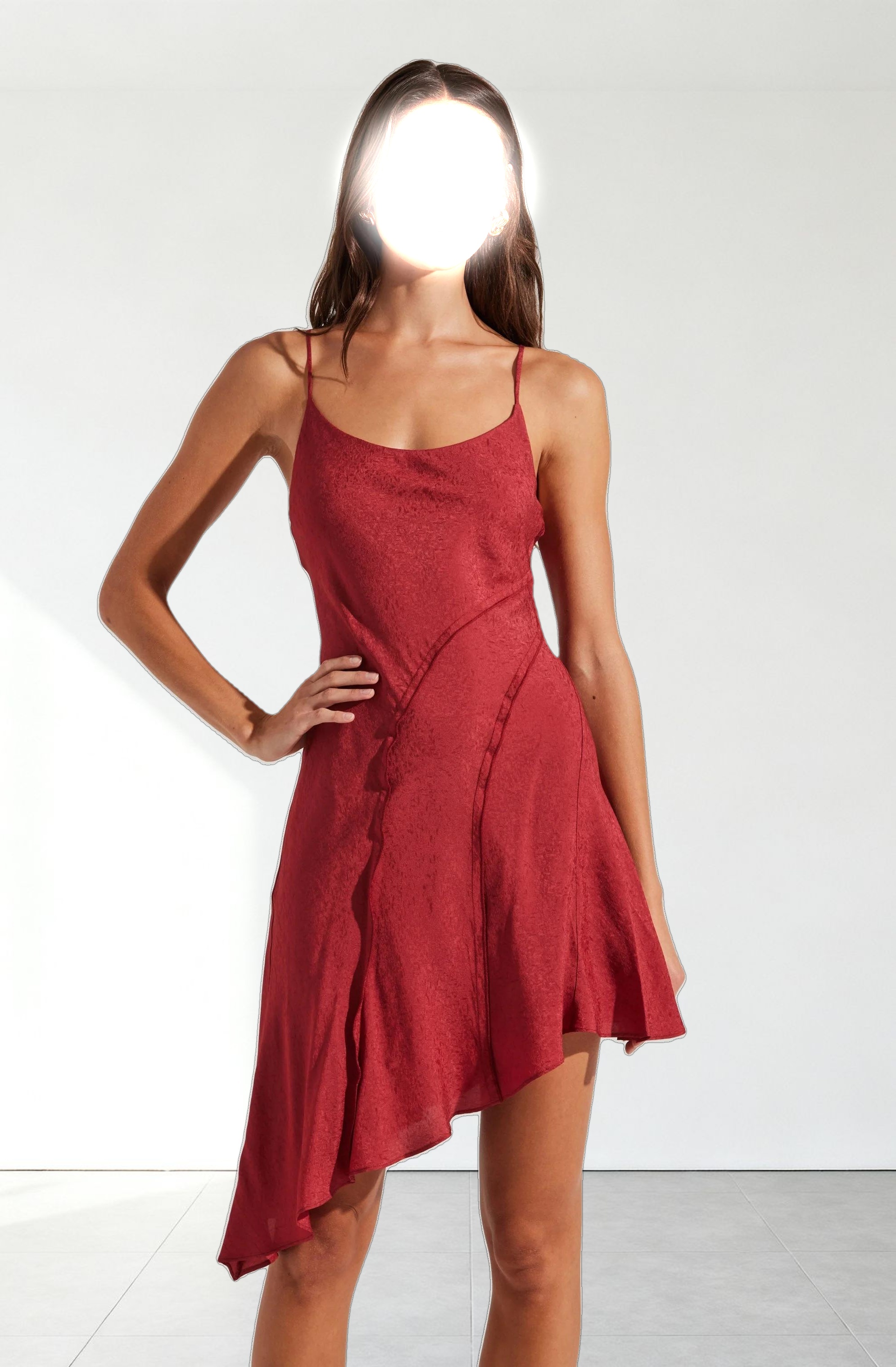Chelsie Asymmetrical Slip Dress