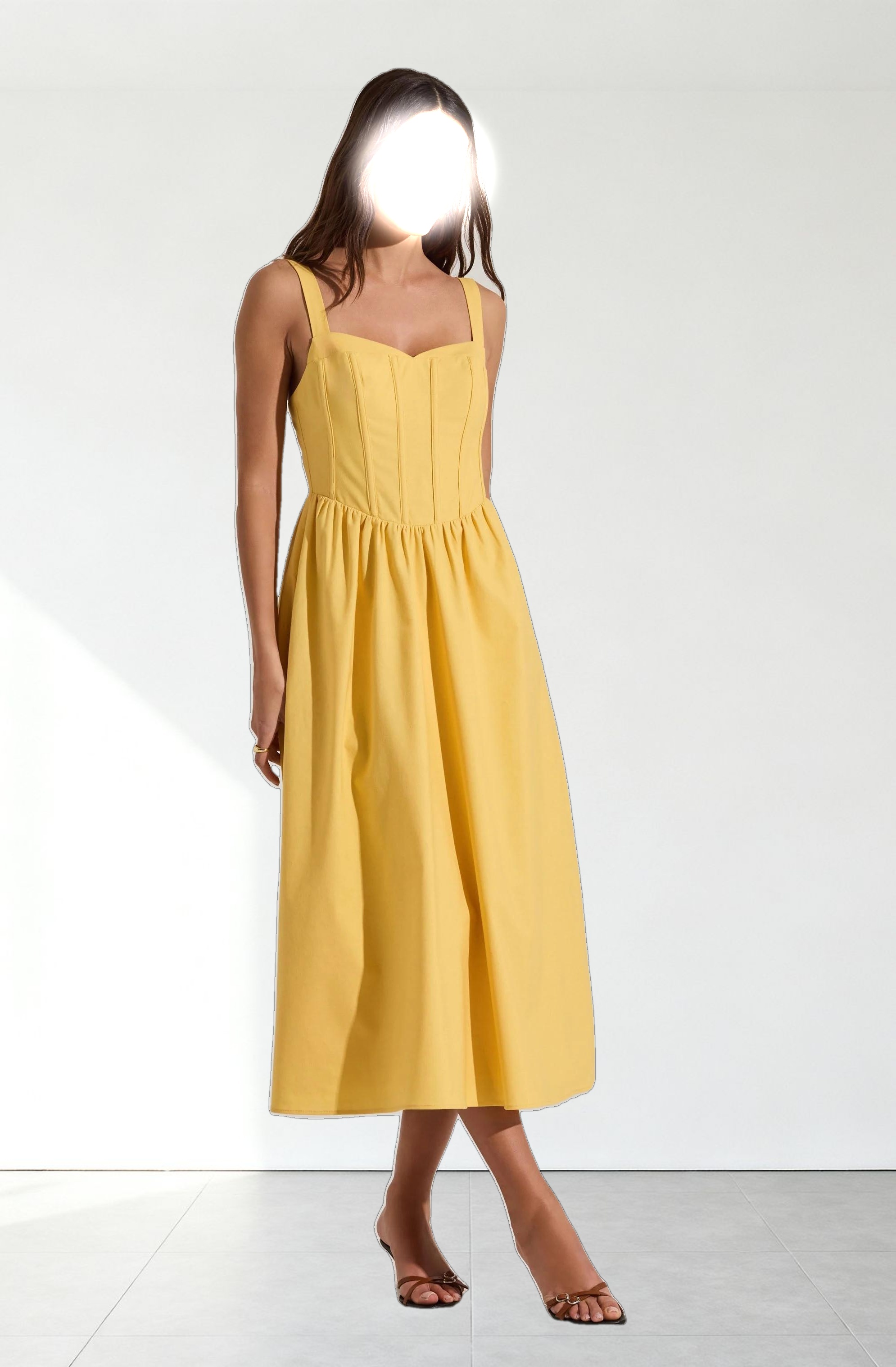 Sweetheart Corset Linen Dress