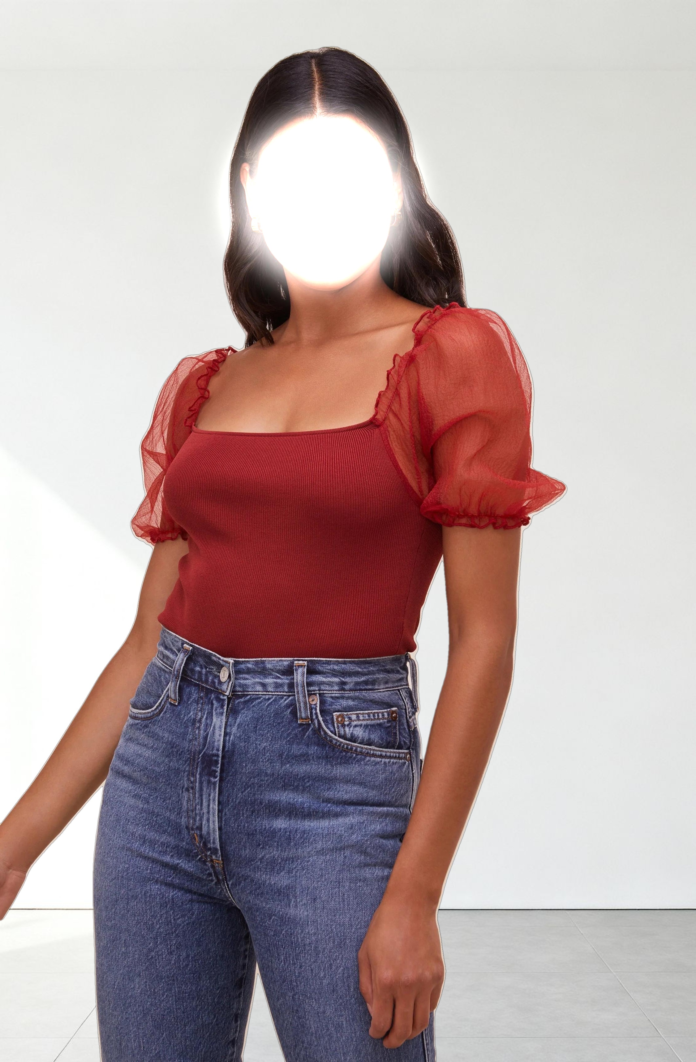 Darling Sheer Puff Sleeve Bodysuit