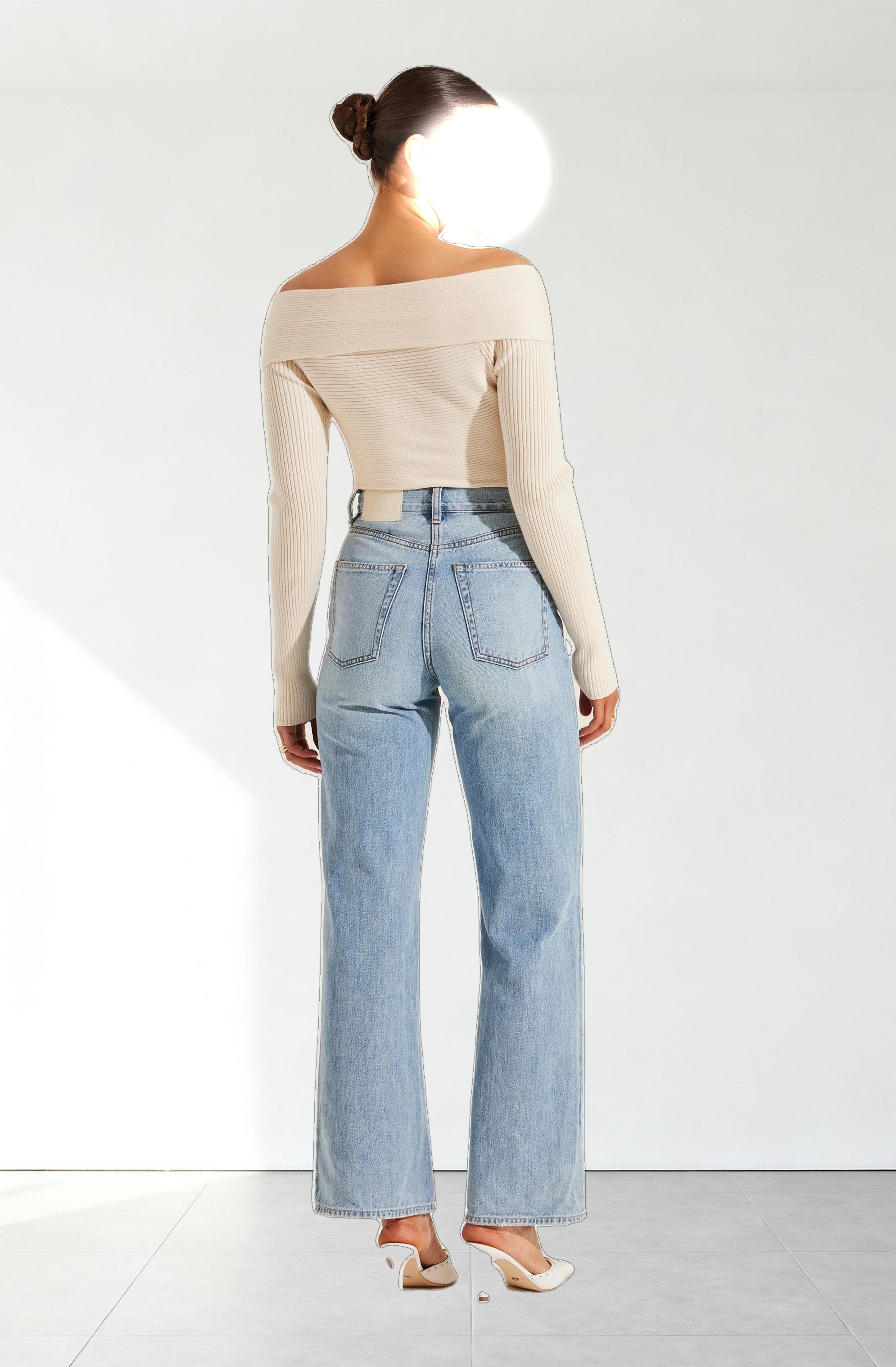 Off Shoulder Crossover Sweater