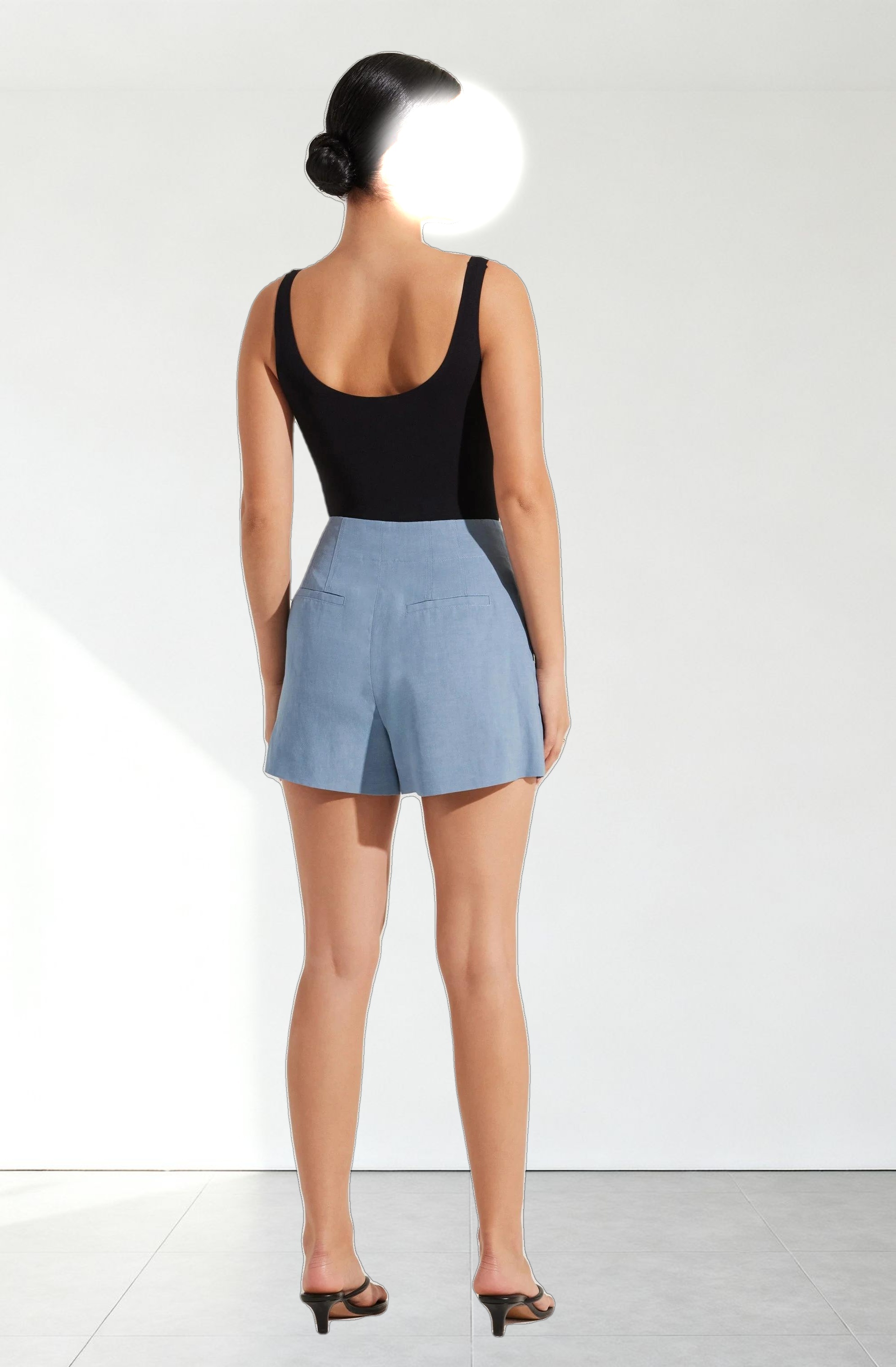 Artice Pleated Linen-Blend Shorts