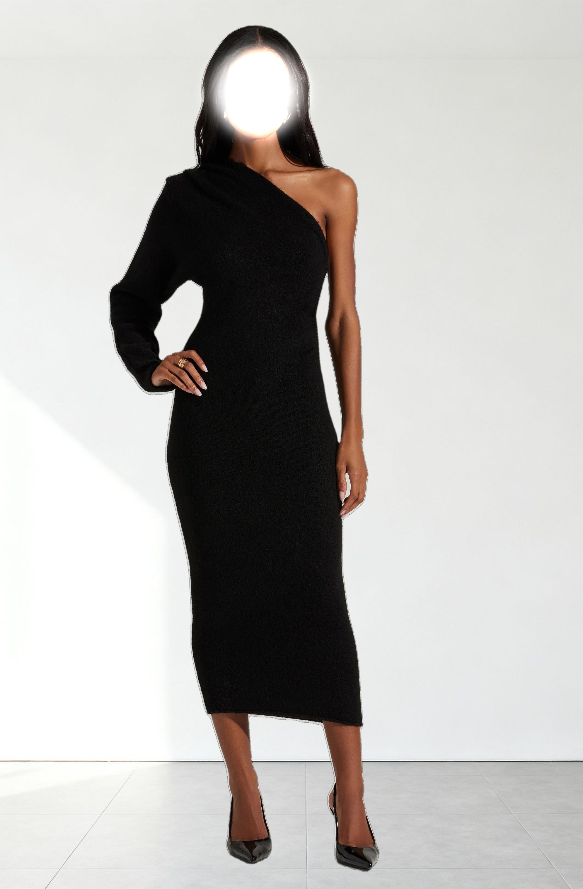 Finola One Shoulder Sweater Dress
