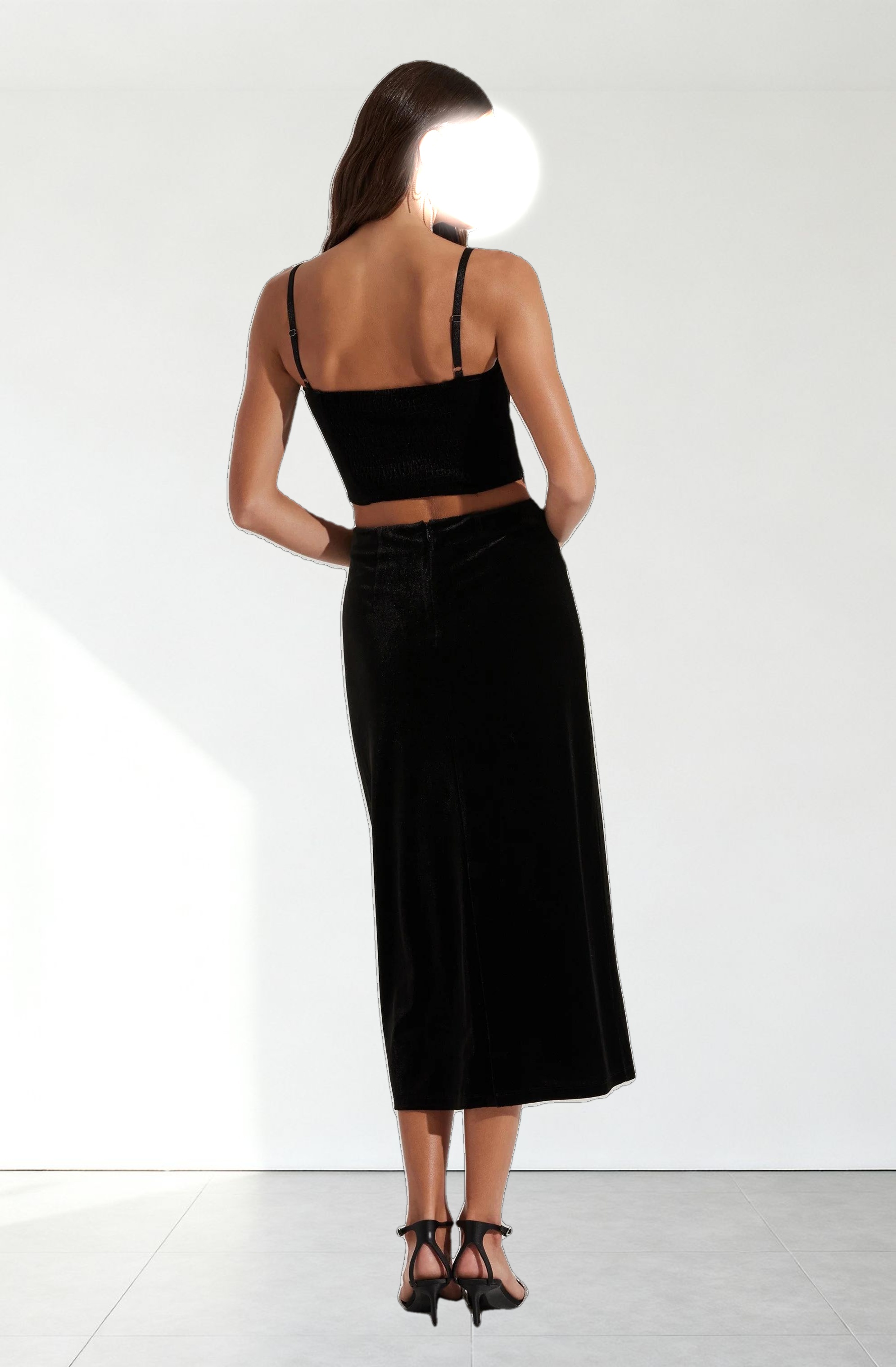 Velvet Bustier Crop Top