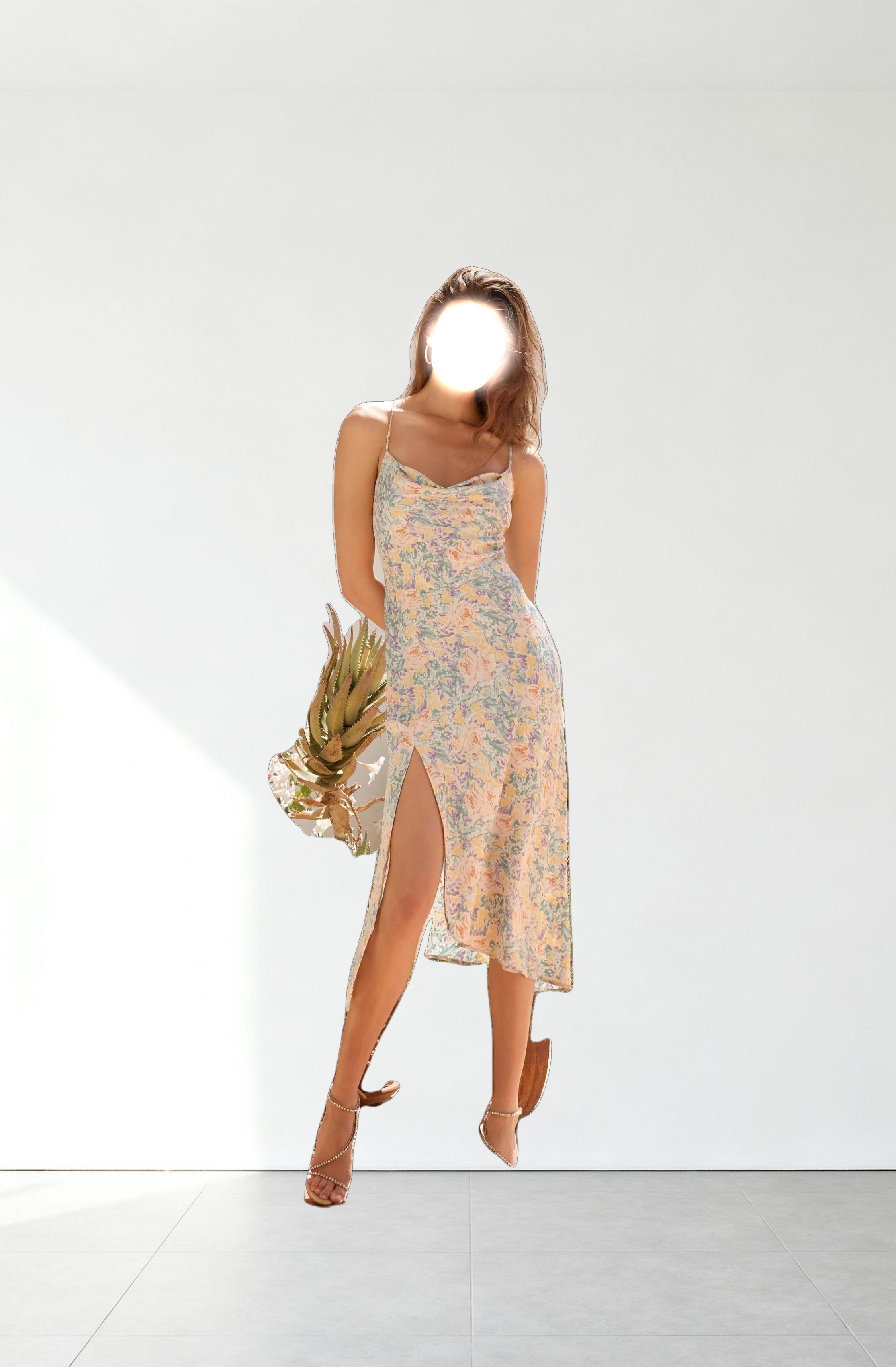 Gaia Floral Midi Dress