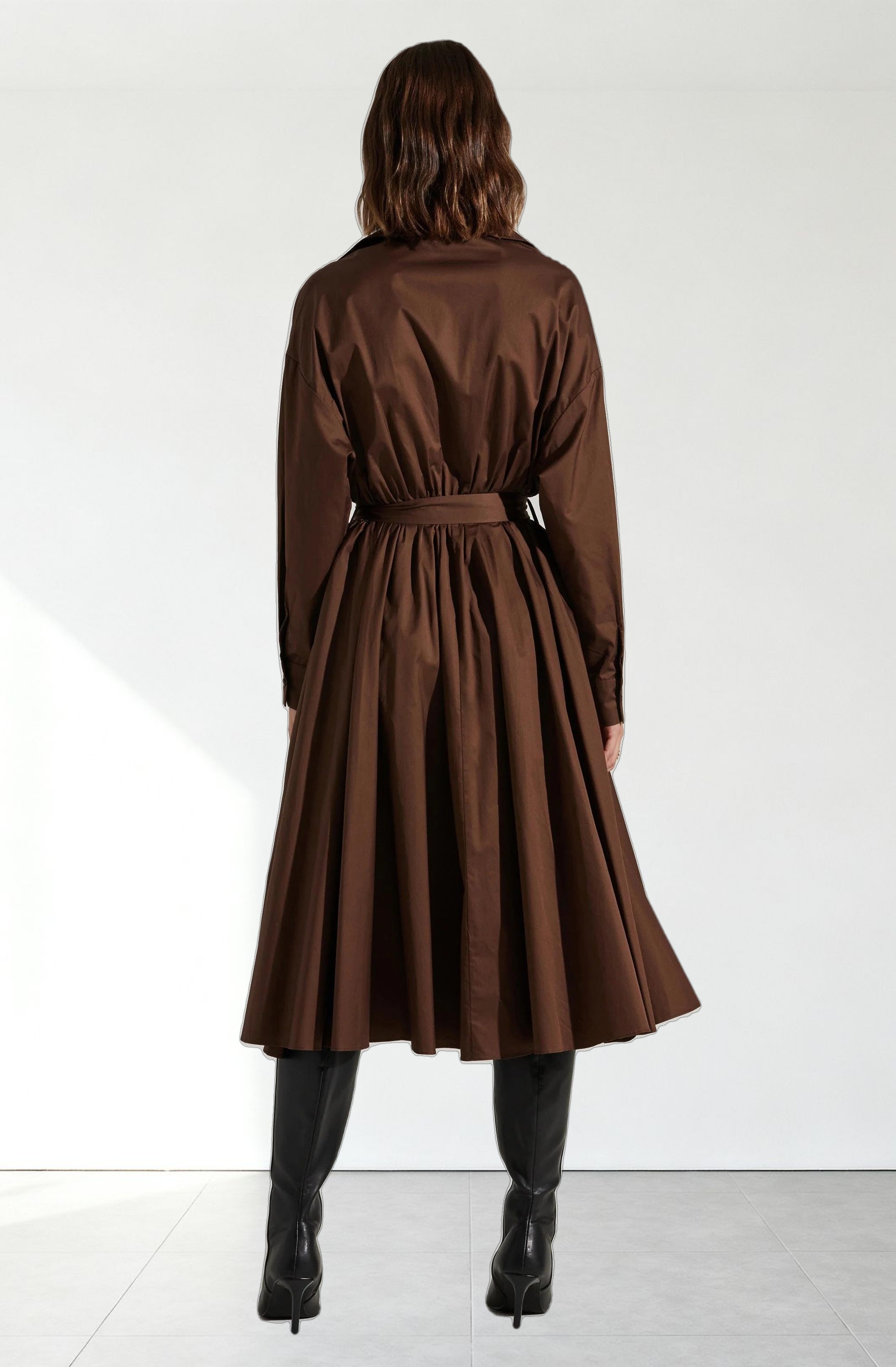 Darany Belted Midi Shirt Dress