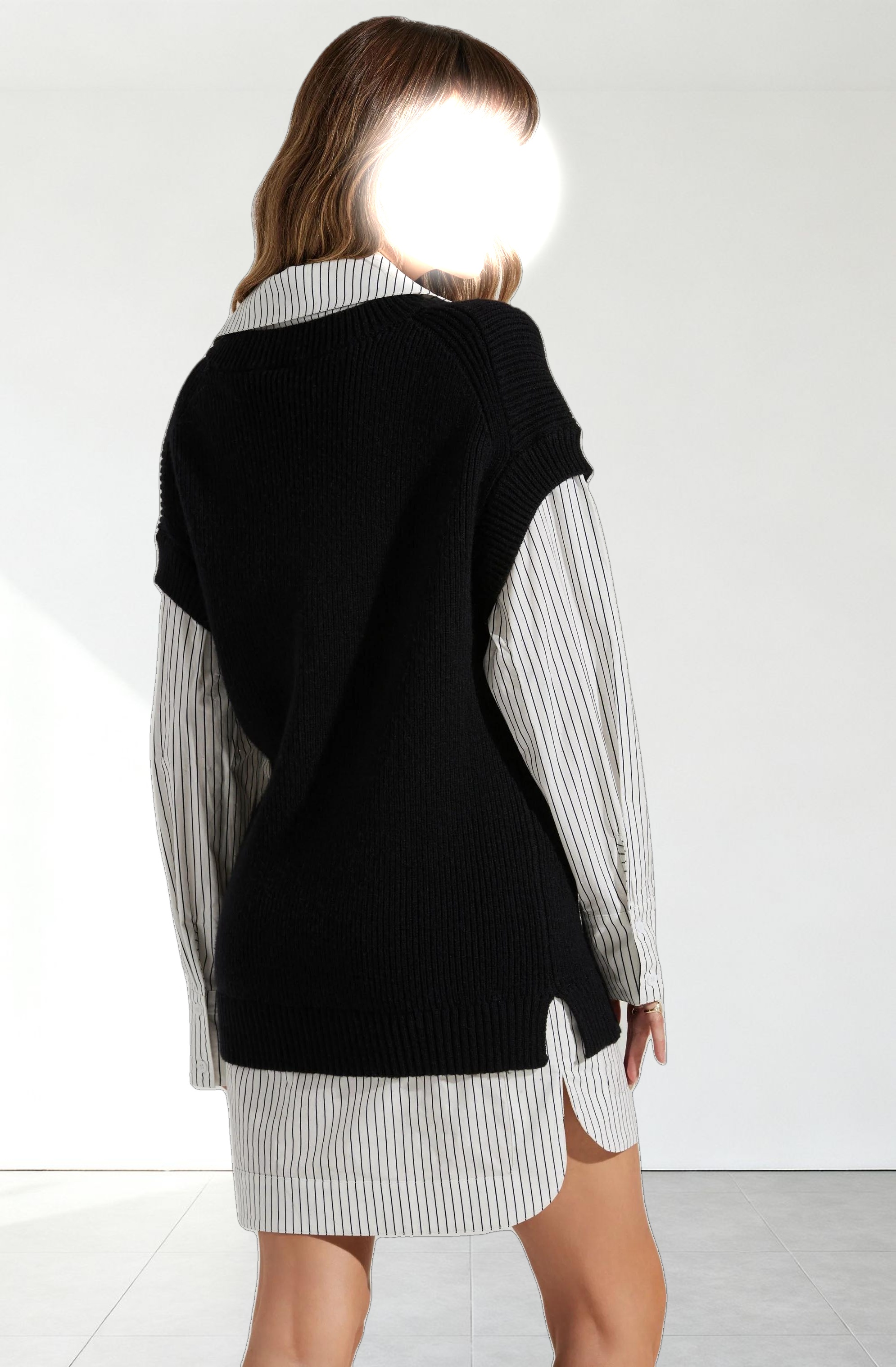 Ishilly Layered Sweater Dress