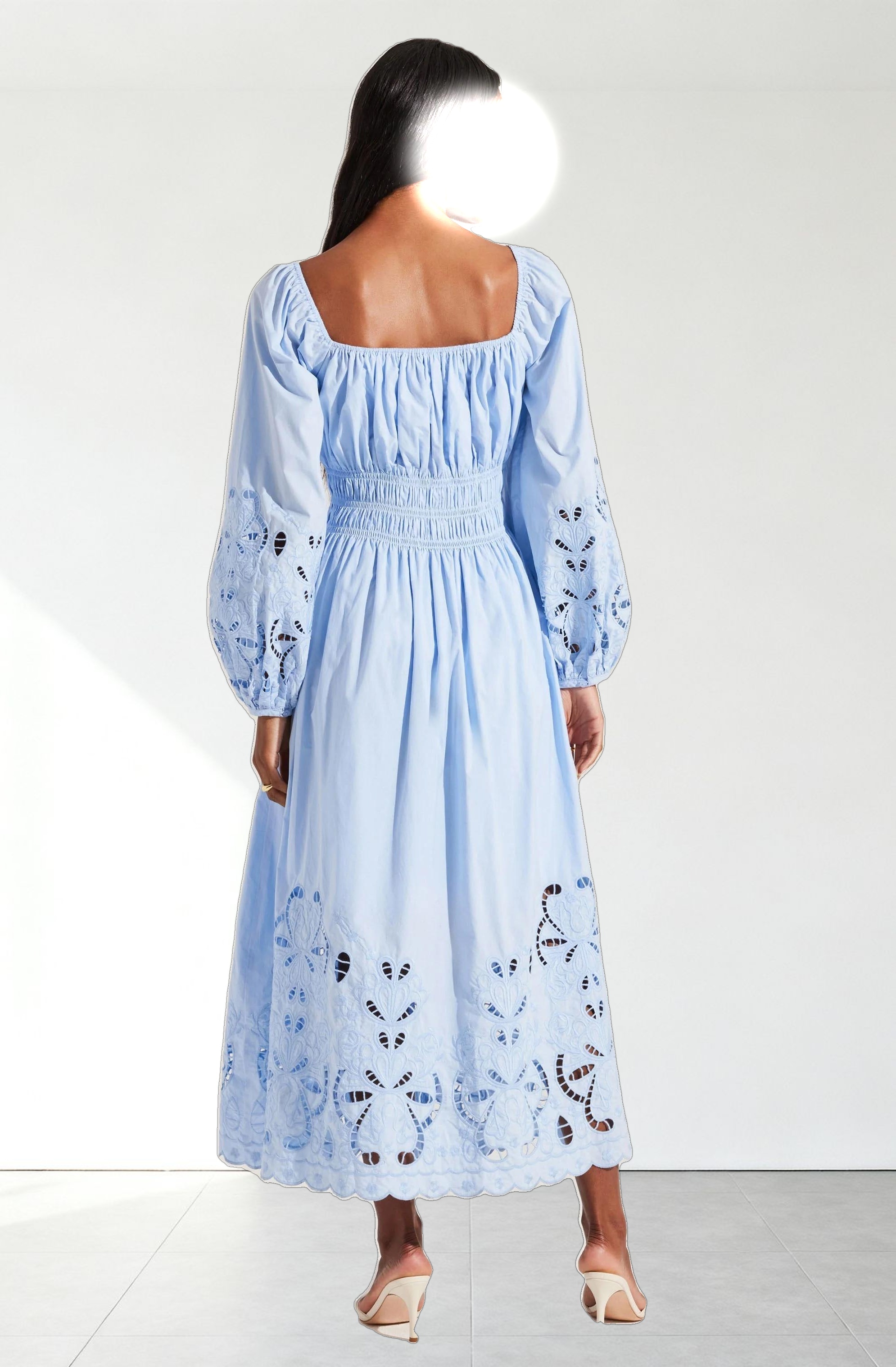 Wisnia Eyelet Embroidered Dress