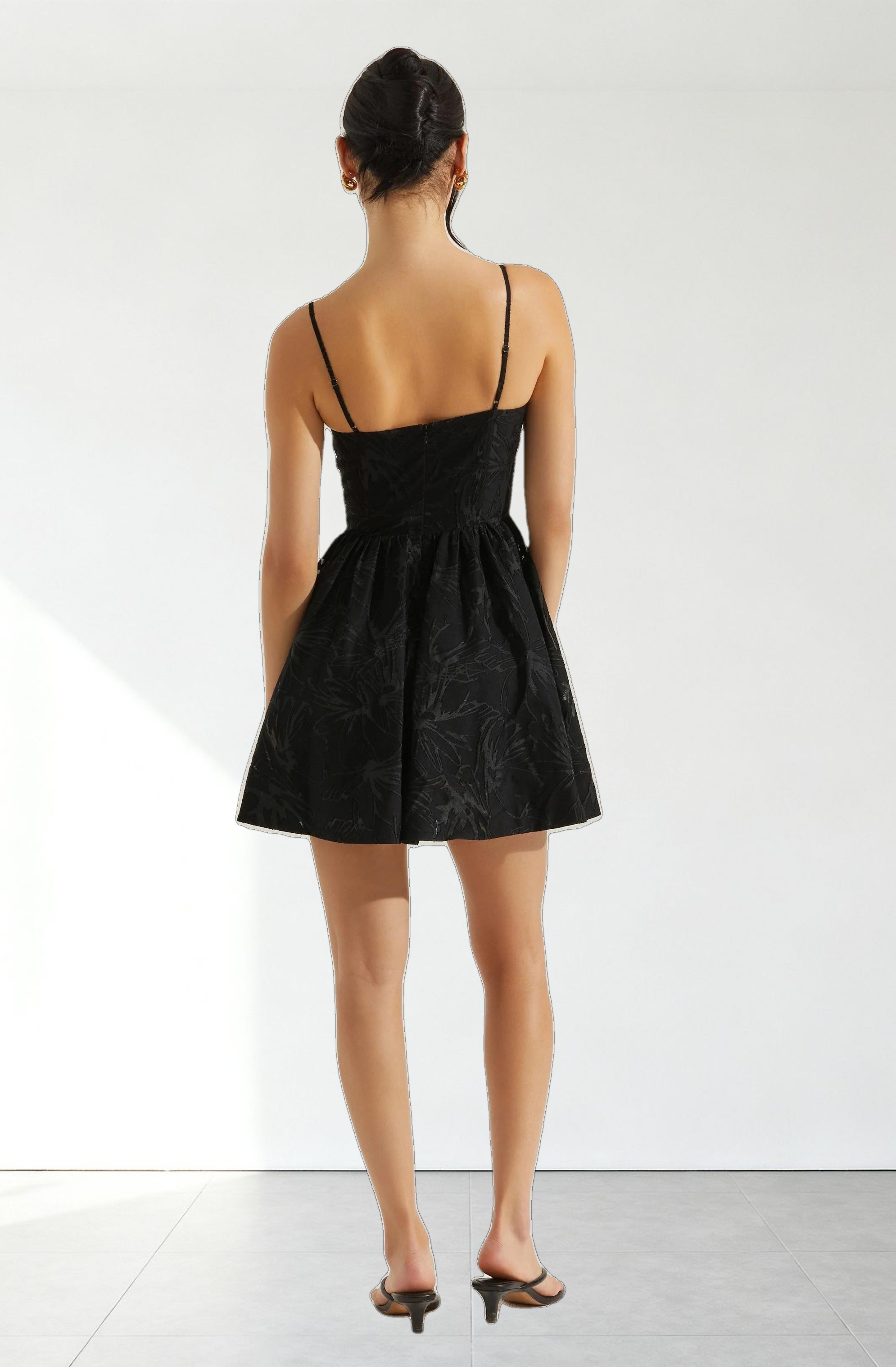 Linelly Jacquard Bustier Skater Dress