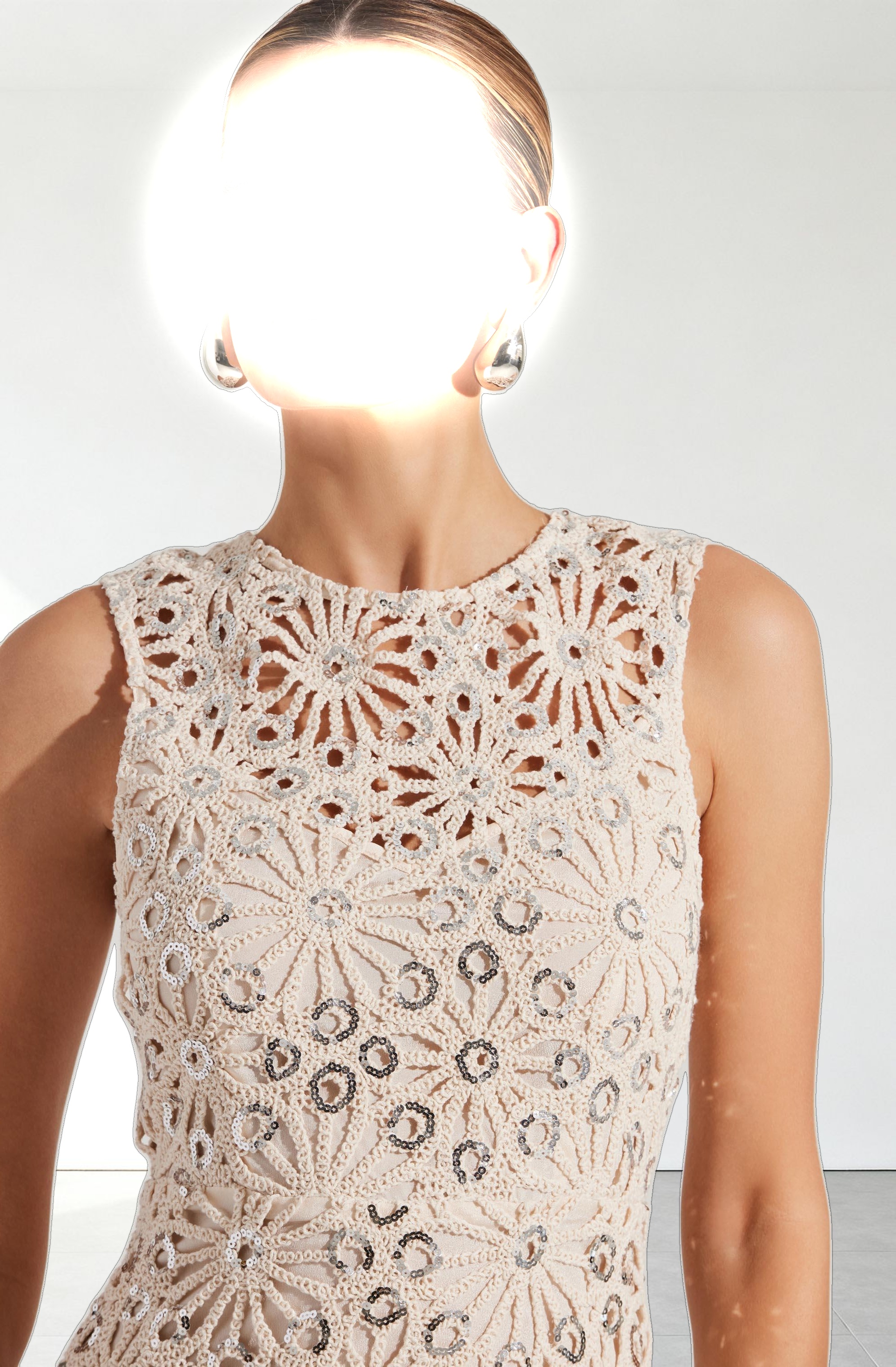 Priscila Crochet Floral Mini Dress