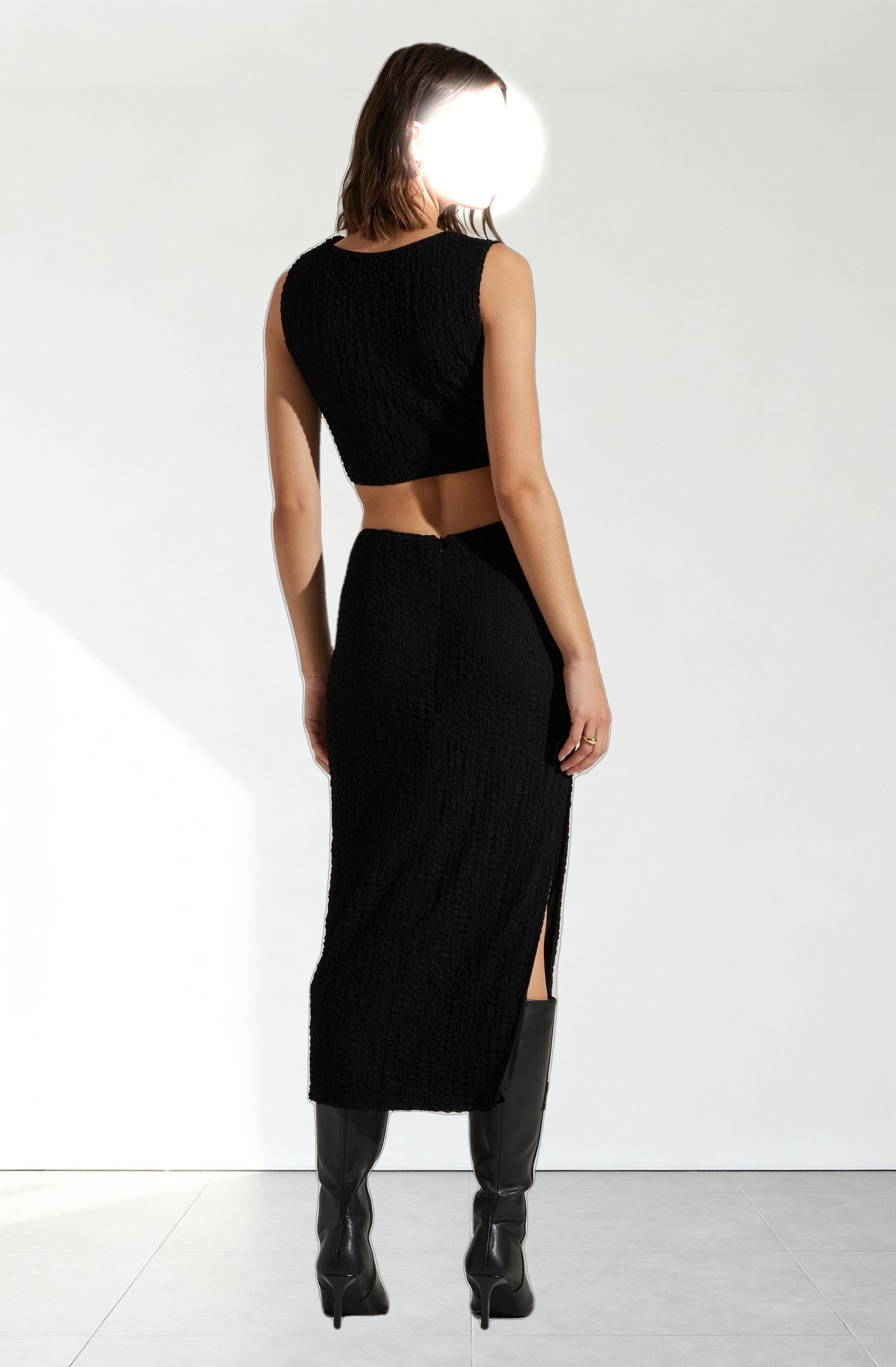 Keely Textured Midi Skirt