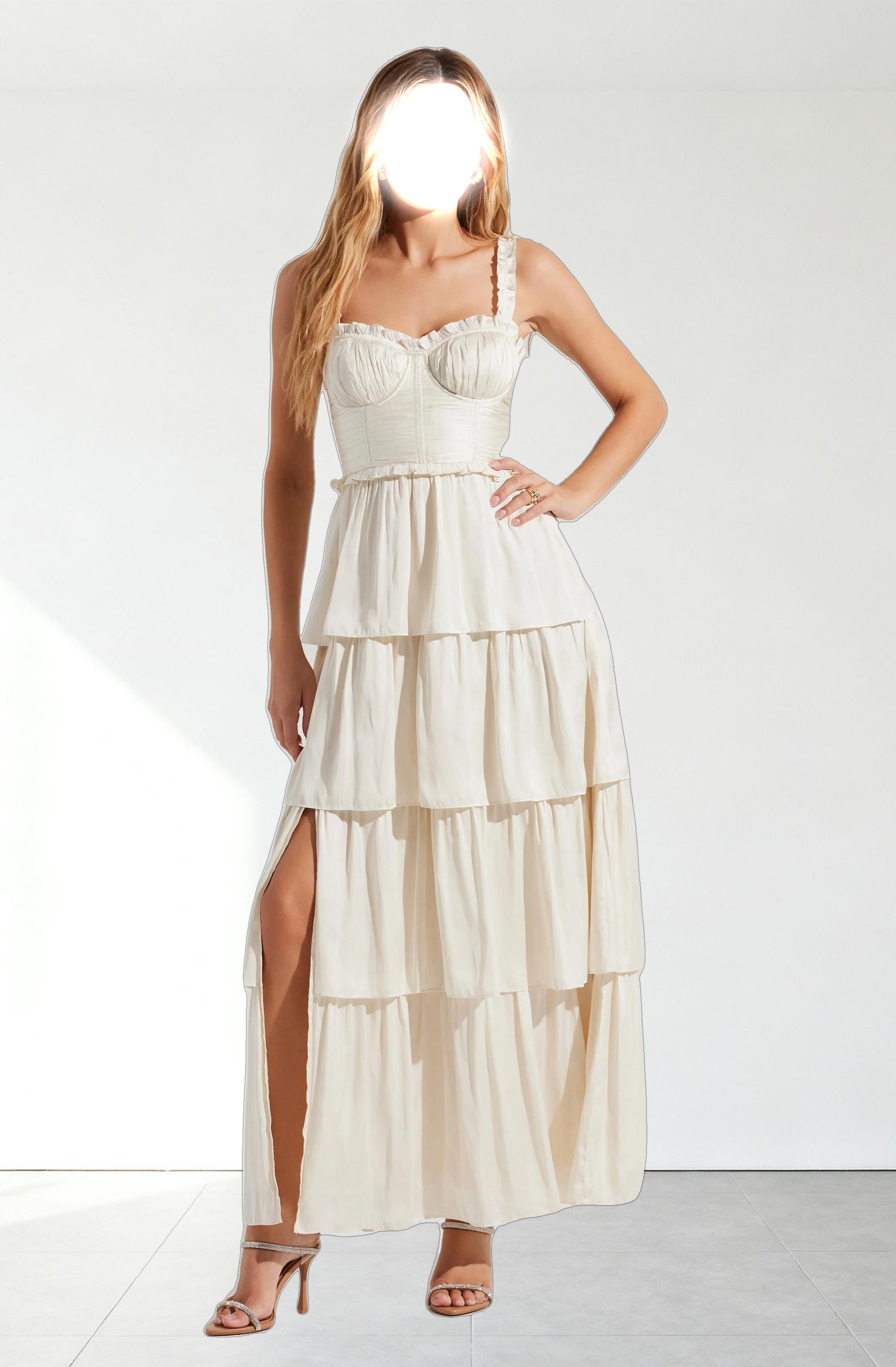Tempany Tiered Bustier Maxi Dress