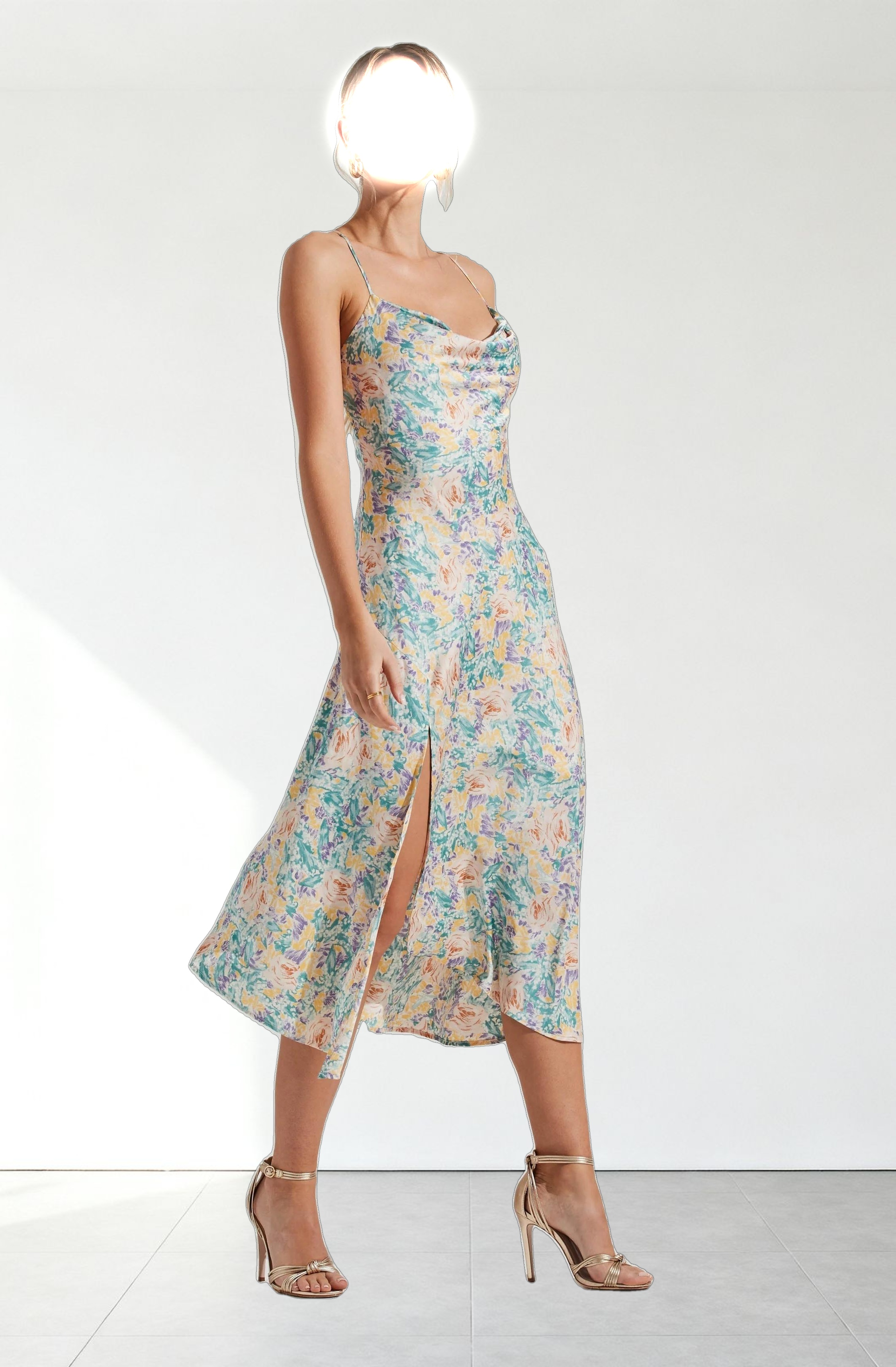 Gaia Floral Midi Dress