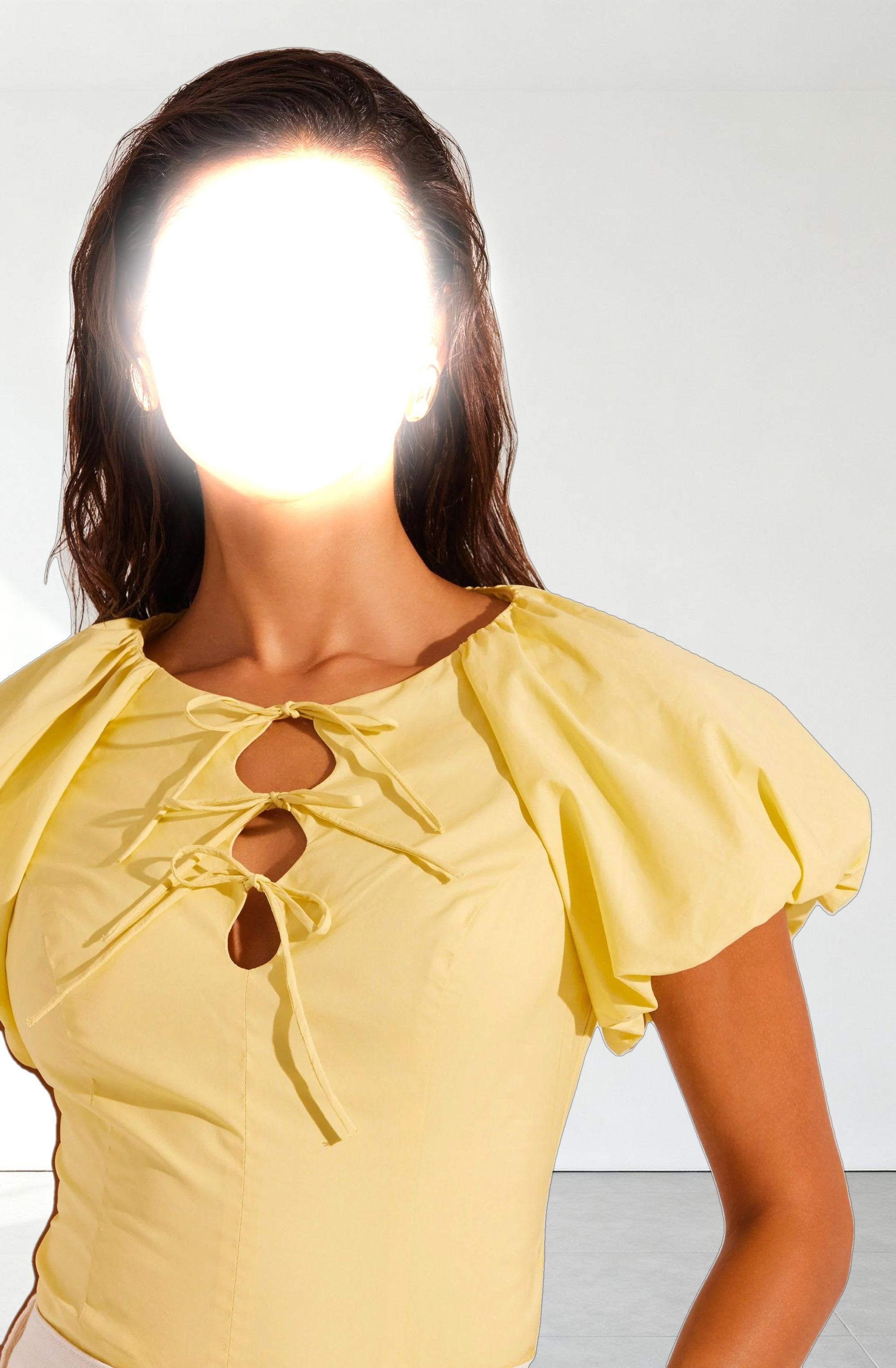 Aine Poplin Puff Sleeve Top