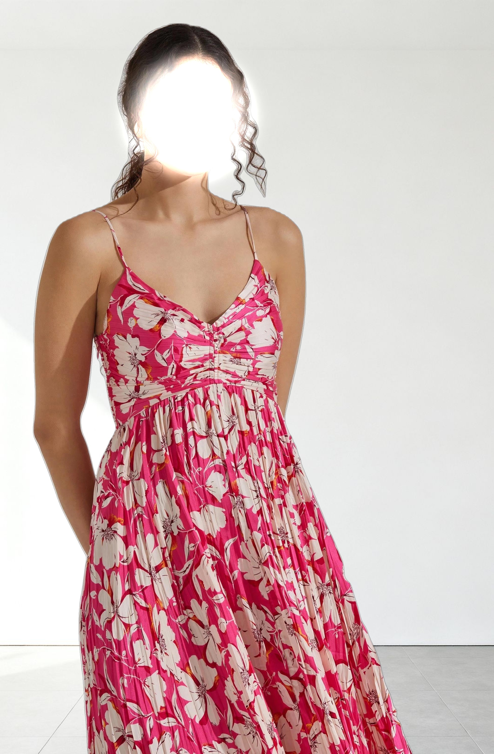 Maeve Pleated Midi Dress