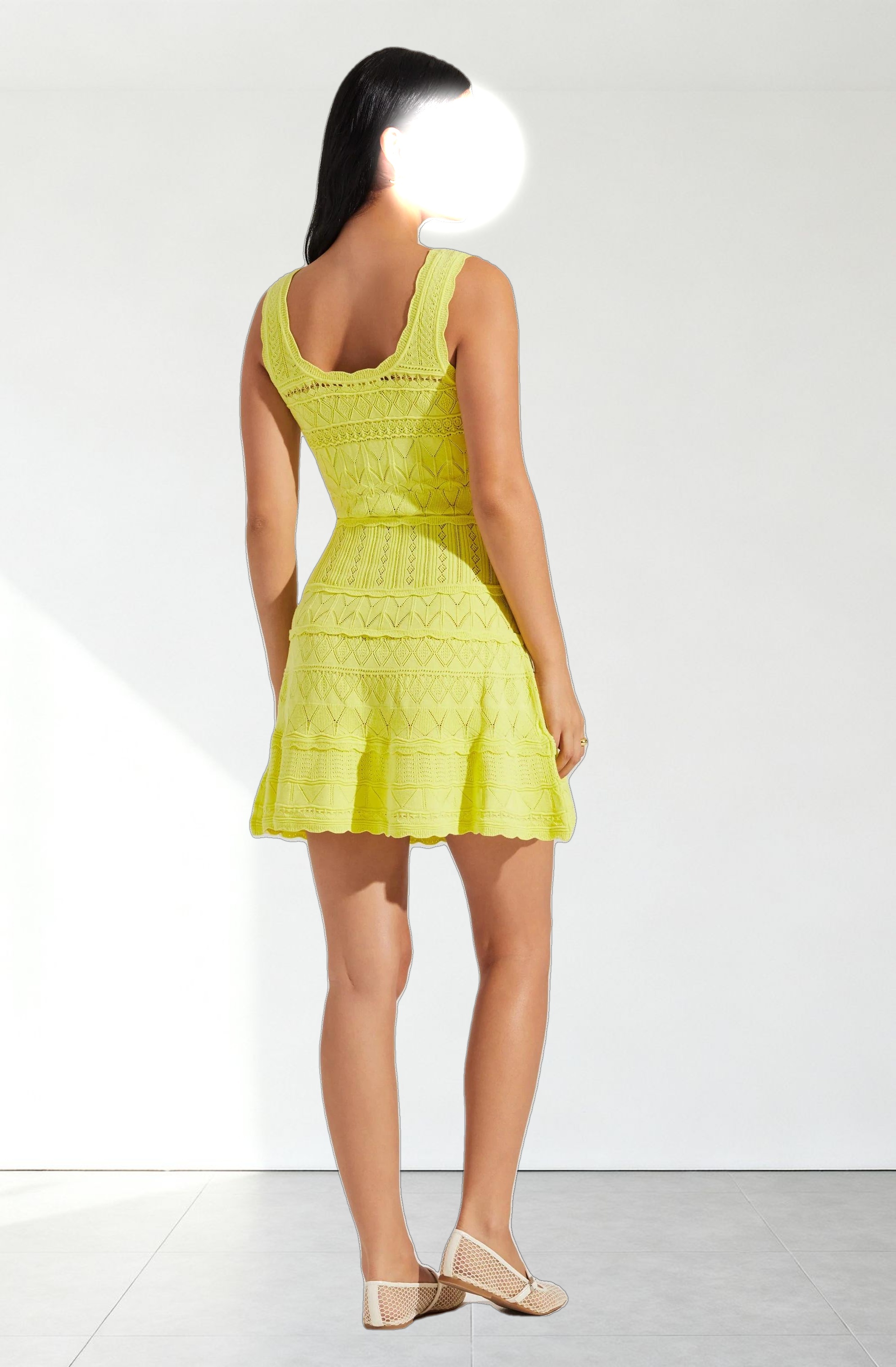 Shereena Pointelle Sweater Mini Dress