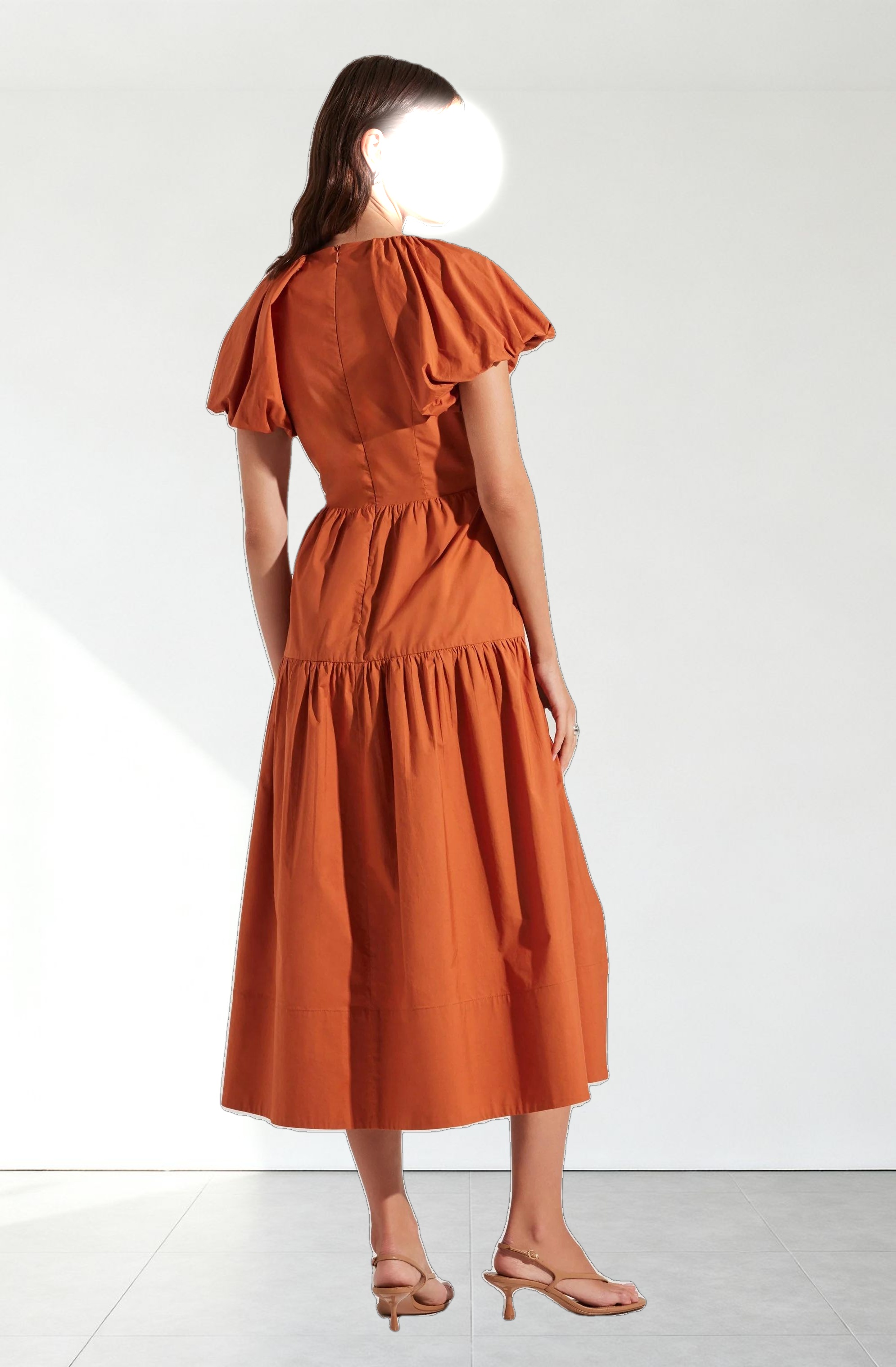 Aine Tie-Front Midi Dress