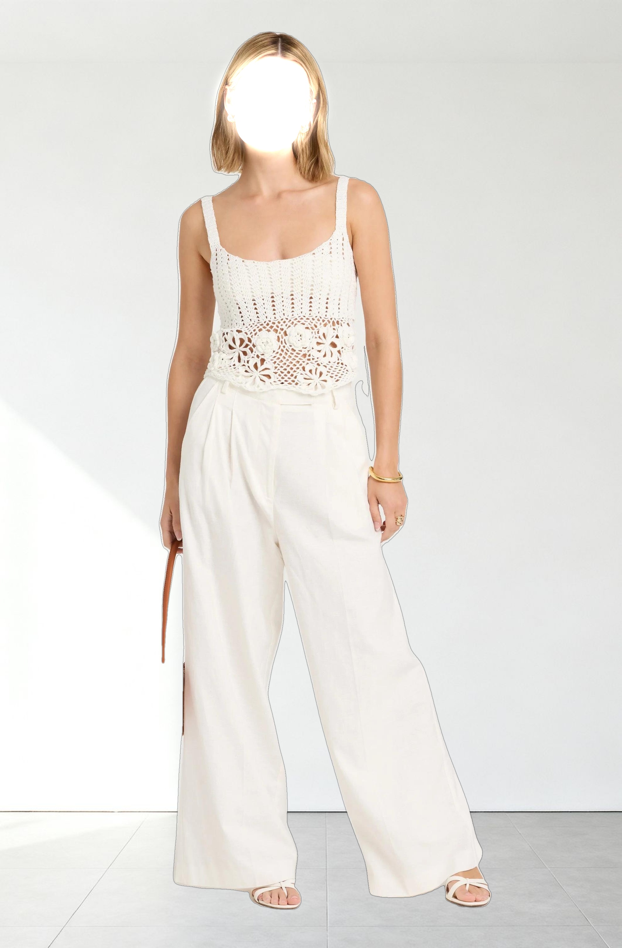 Milani Linen-Blend Trouser Pants