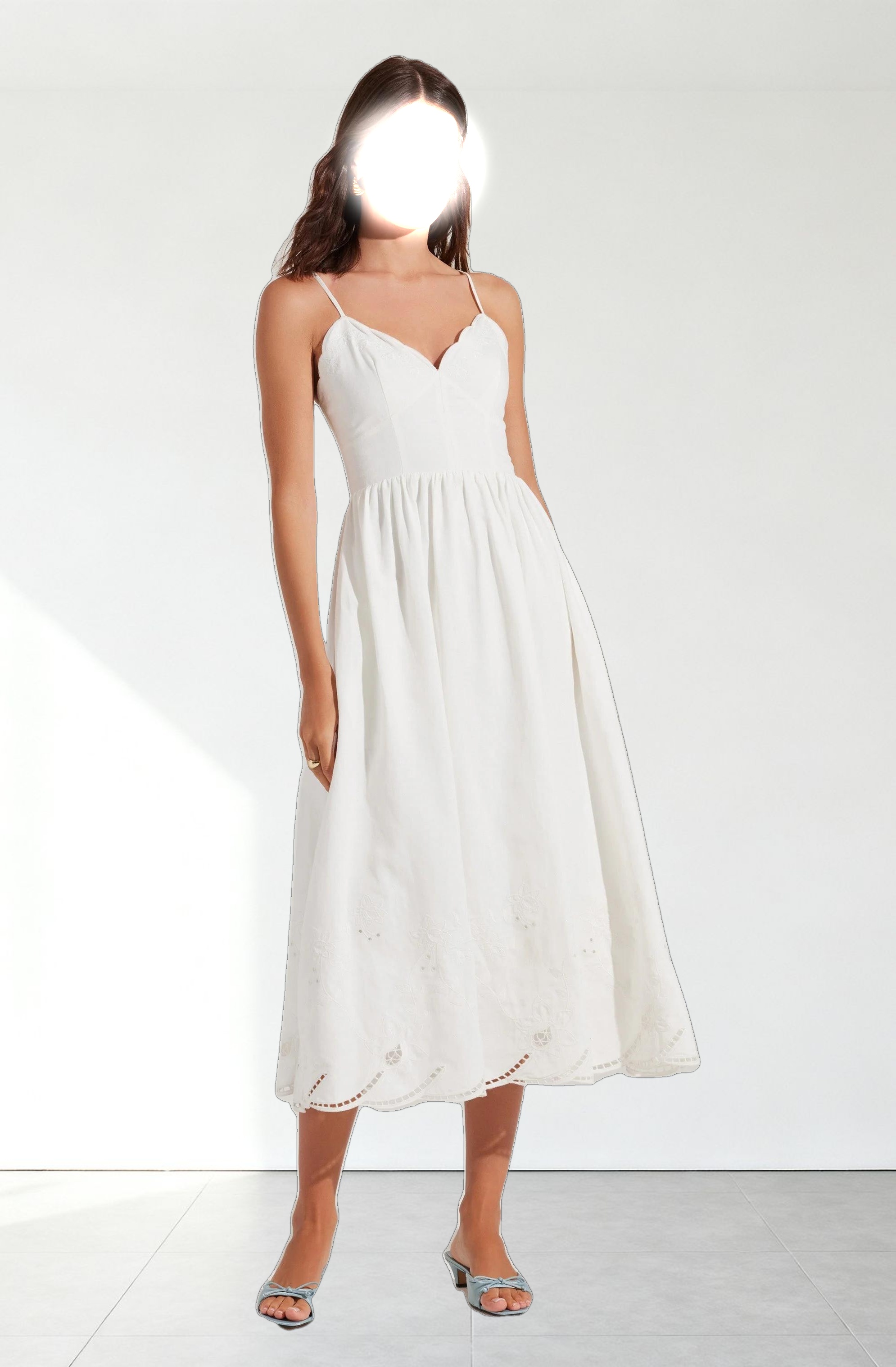 Kaidi Embroidered Midi Dress