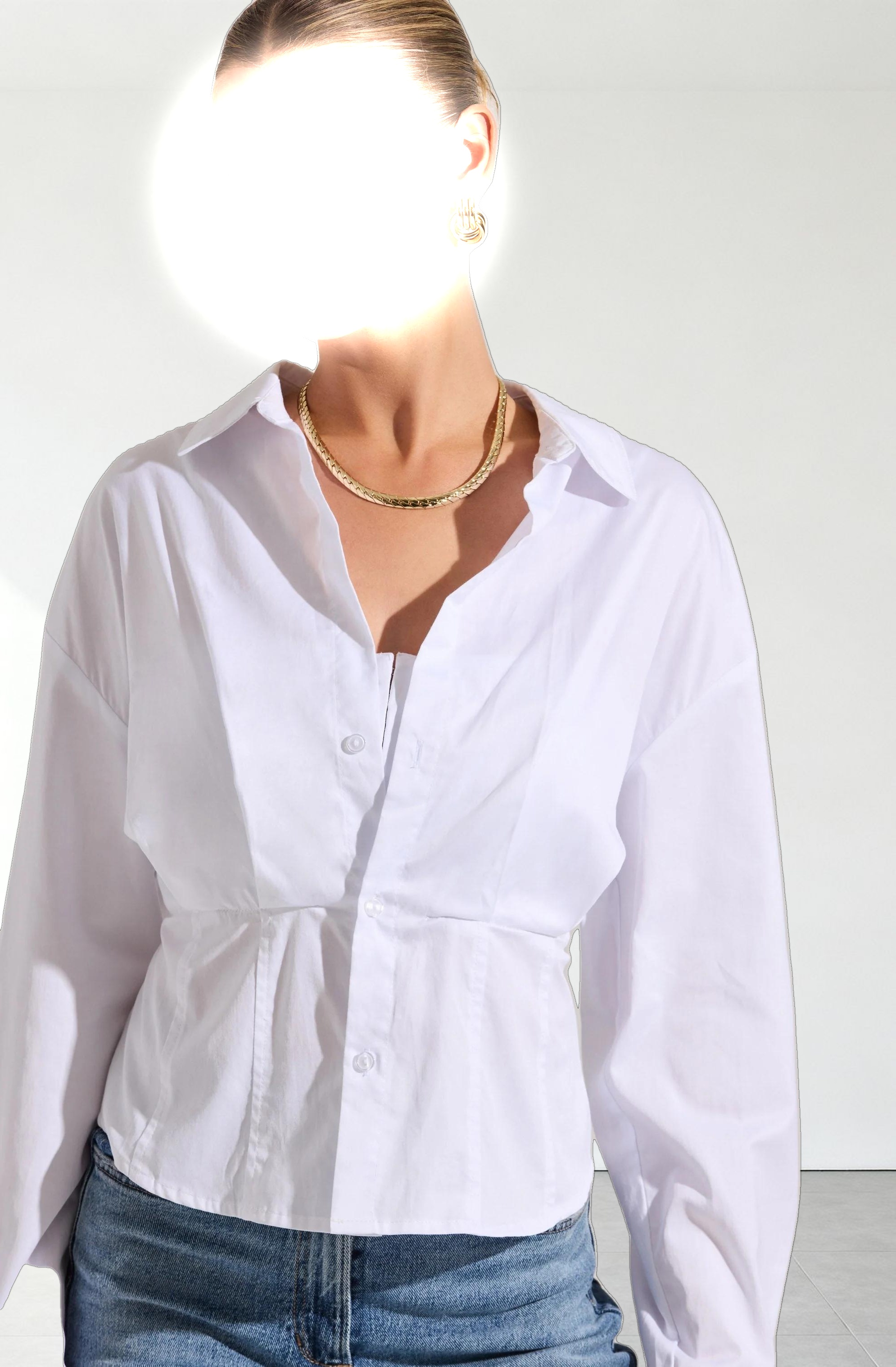 Layered Peekaboo Corset Shirt