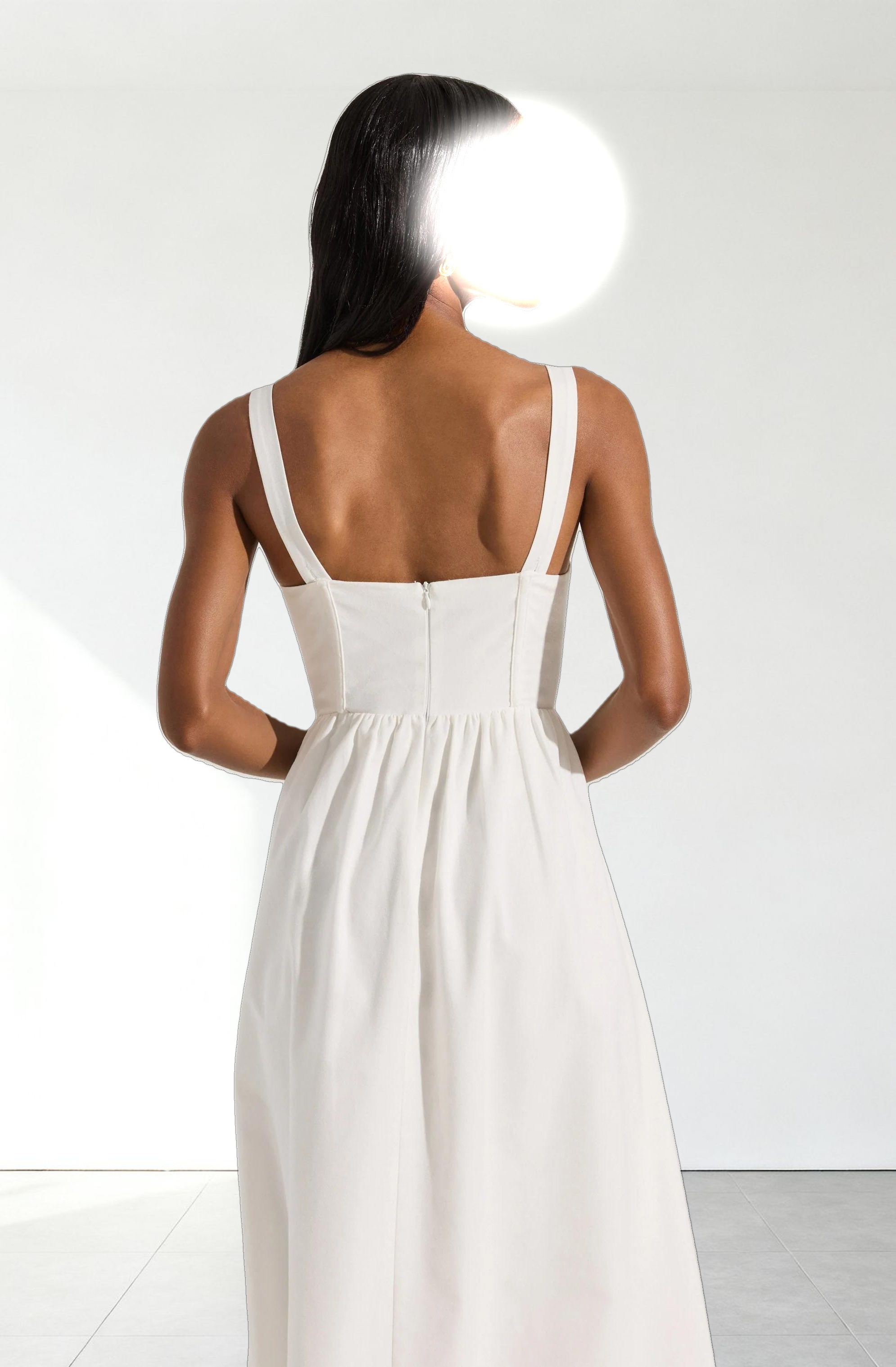 Sweetheart Corset Linen Dress