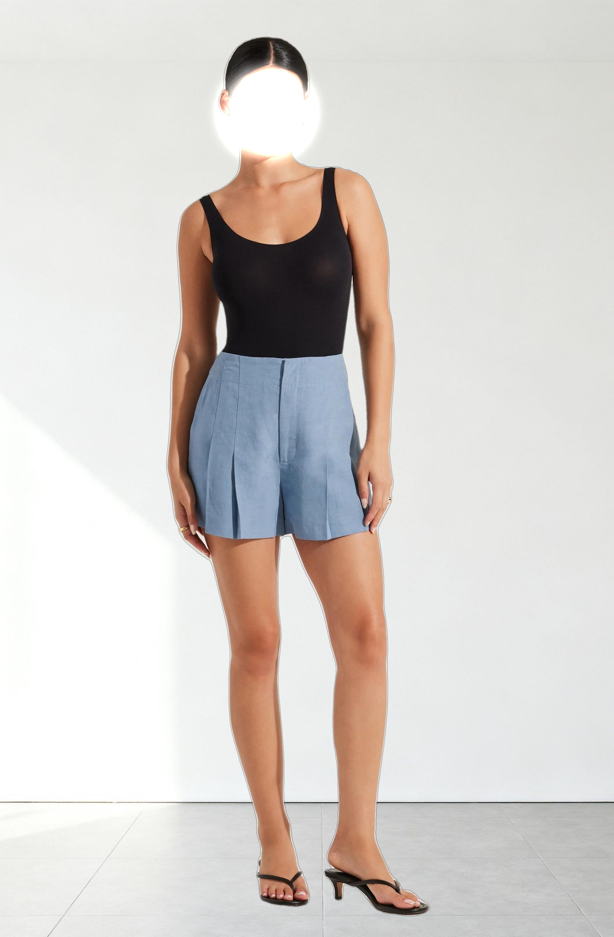 Artice Pleated Linen-Blend Shorts
