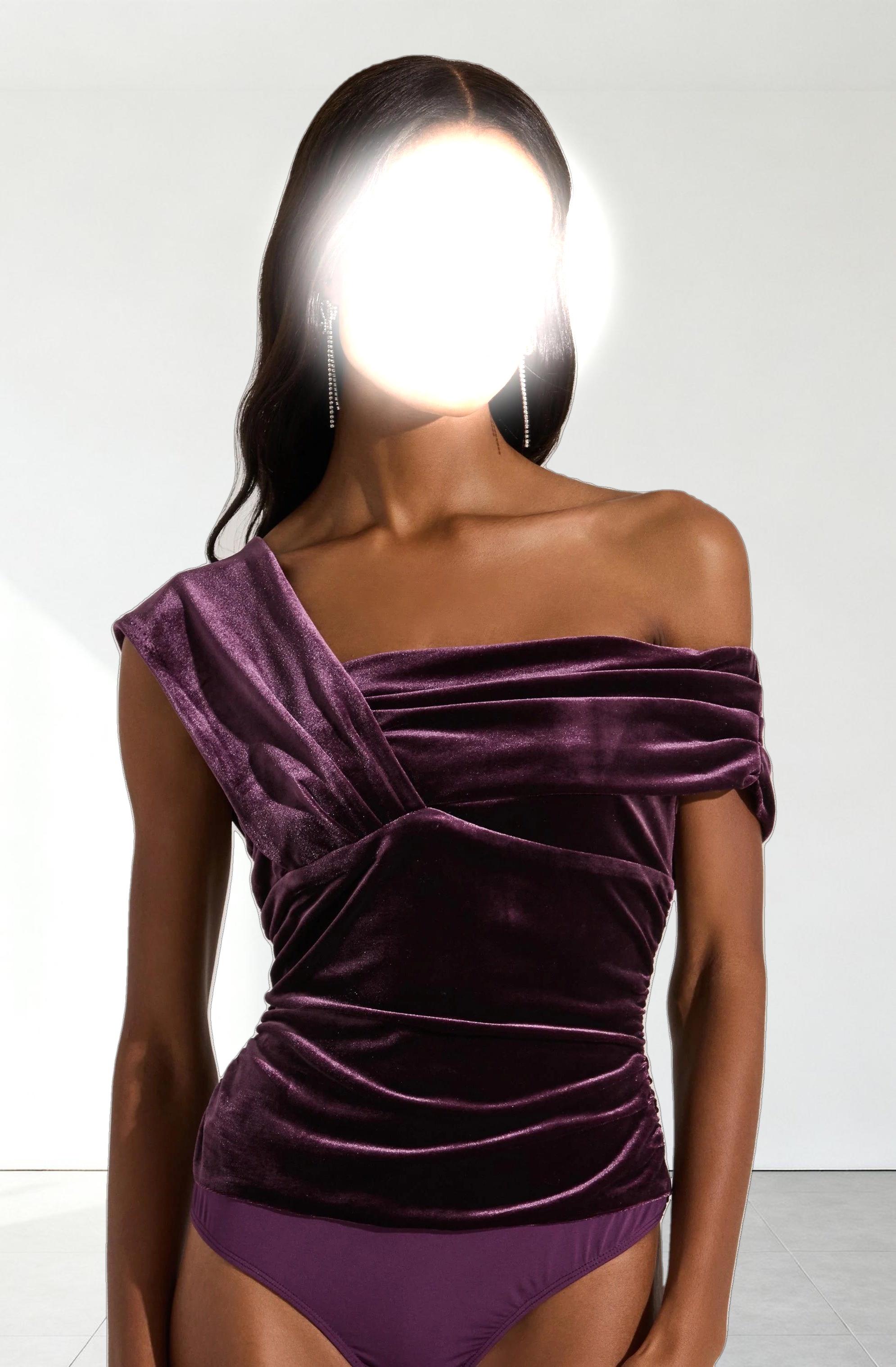 Nera Velvet Off Shoulder Bodysuit