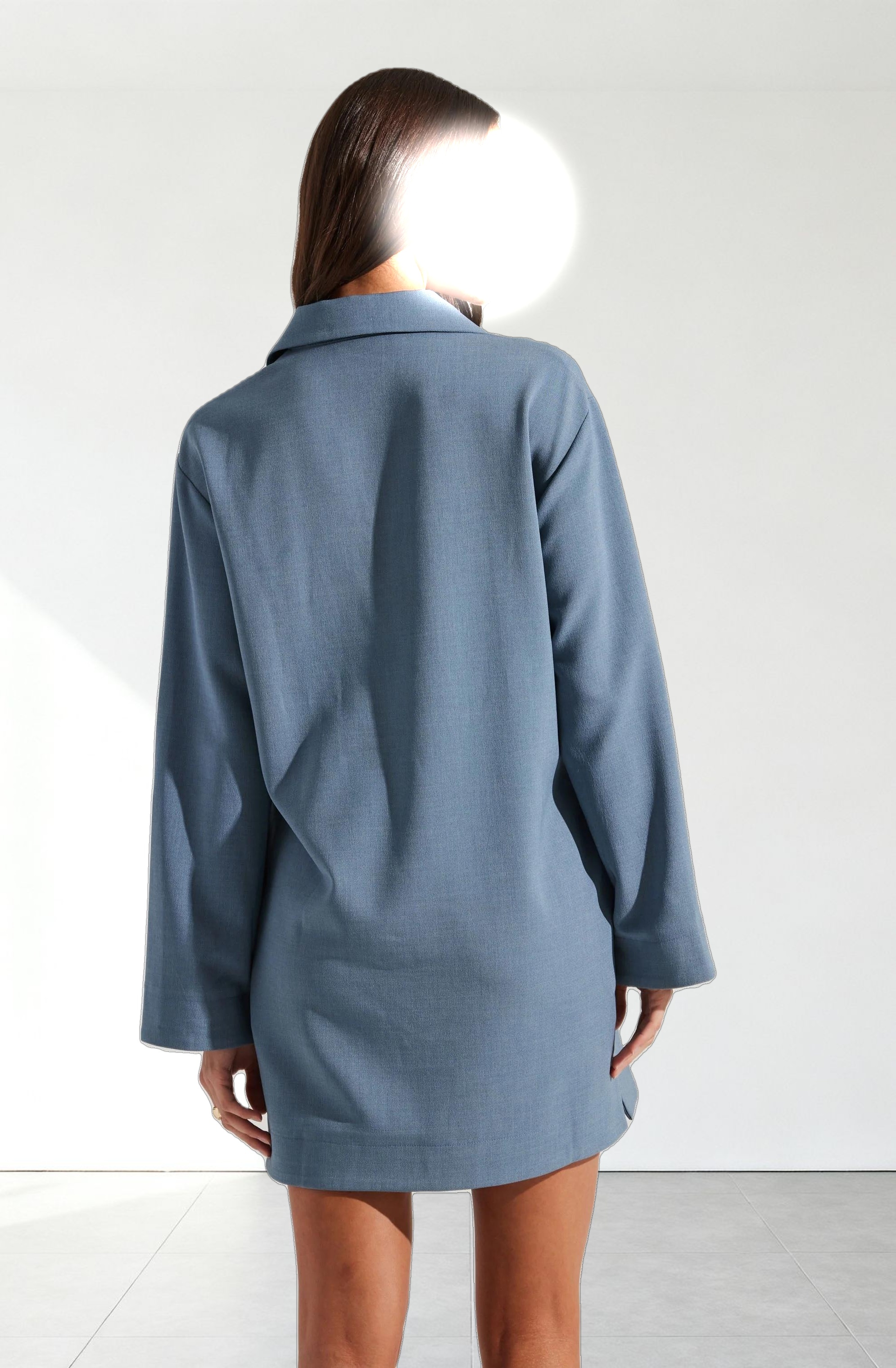 V-Neck Woven Mini Dress