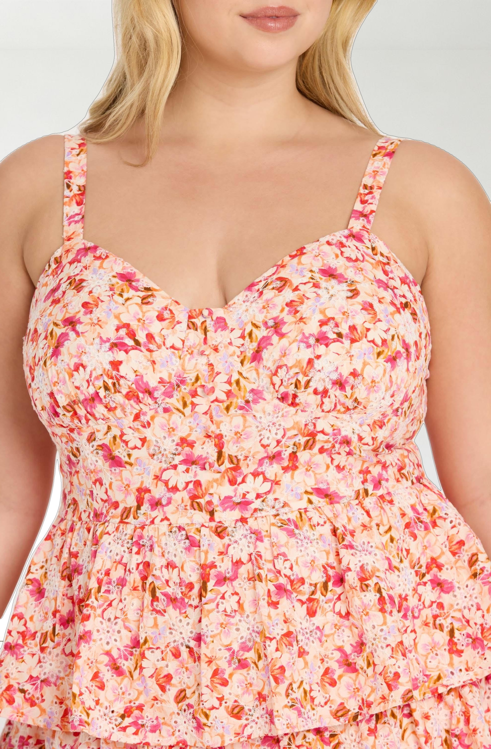 Midsummer Eyelet Tiered Maxi Dress