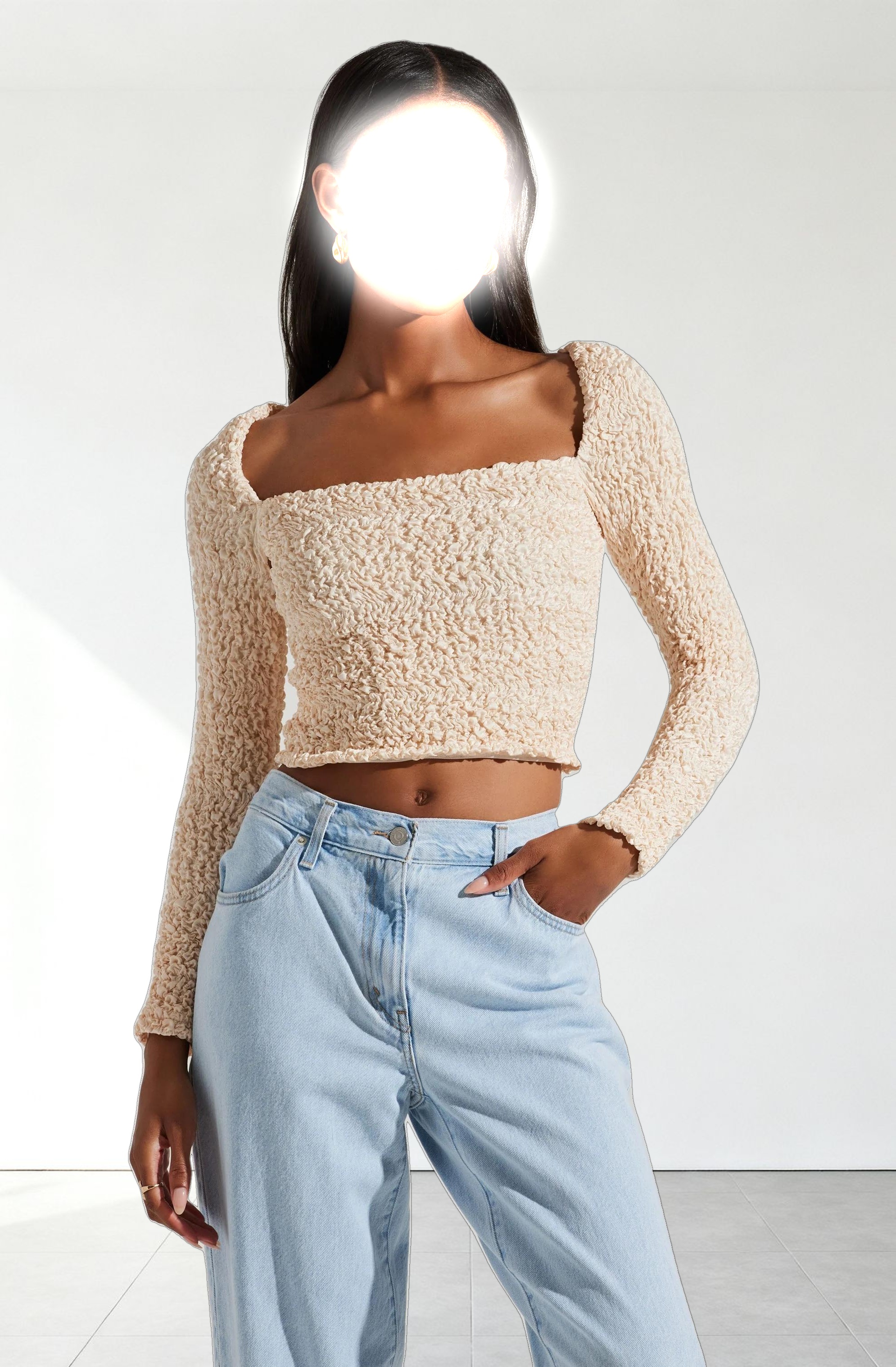 Sorrel Cropped Long Sleeve Top