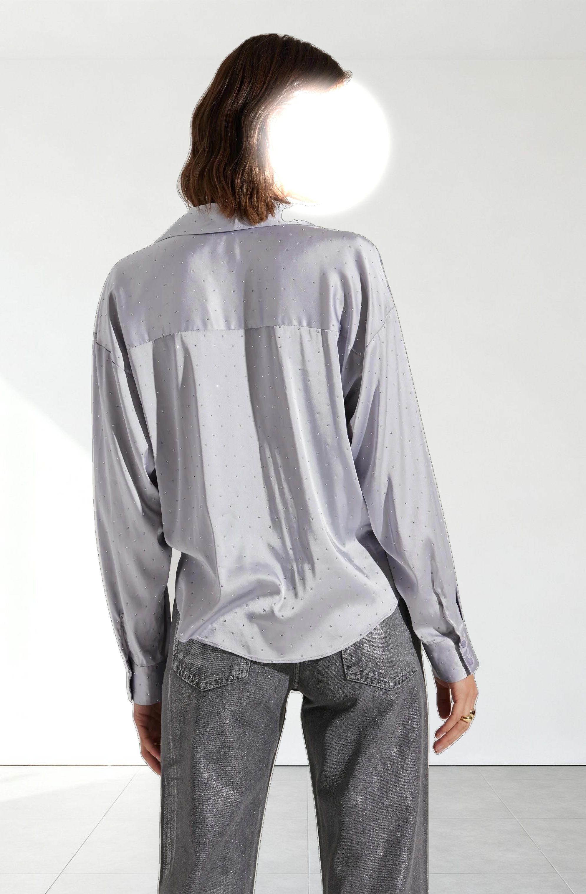 Sebio Satin Rhinestone Top