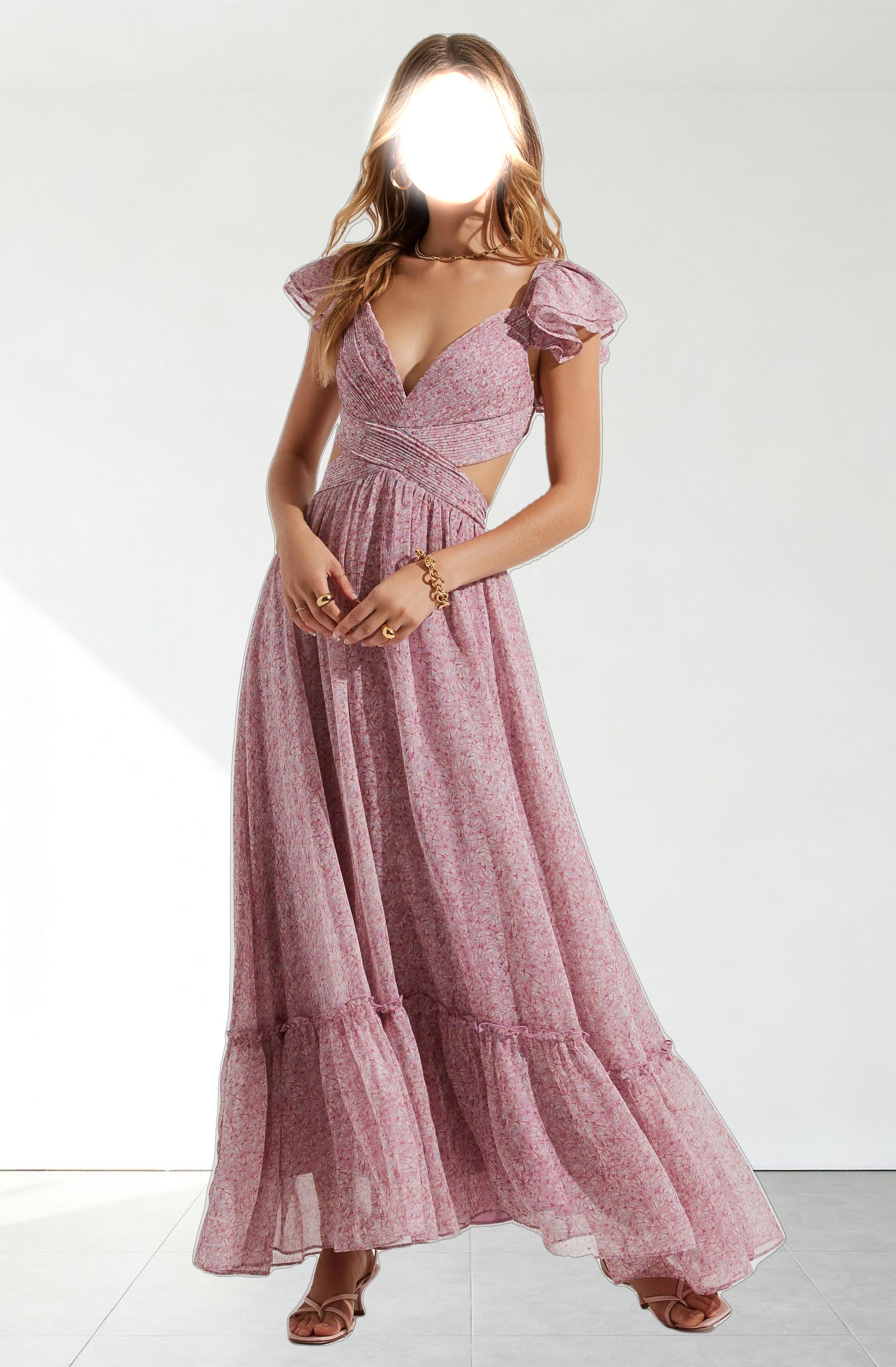 Primrose Floral Strappy Back Maxi Dress