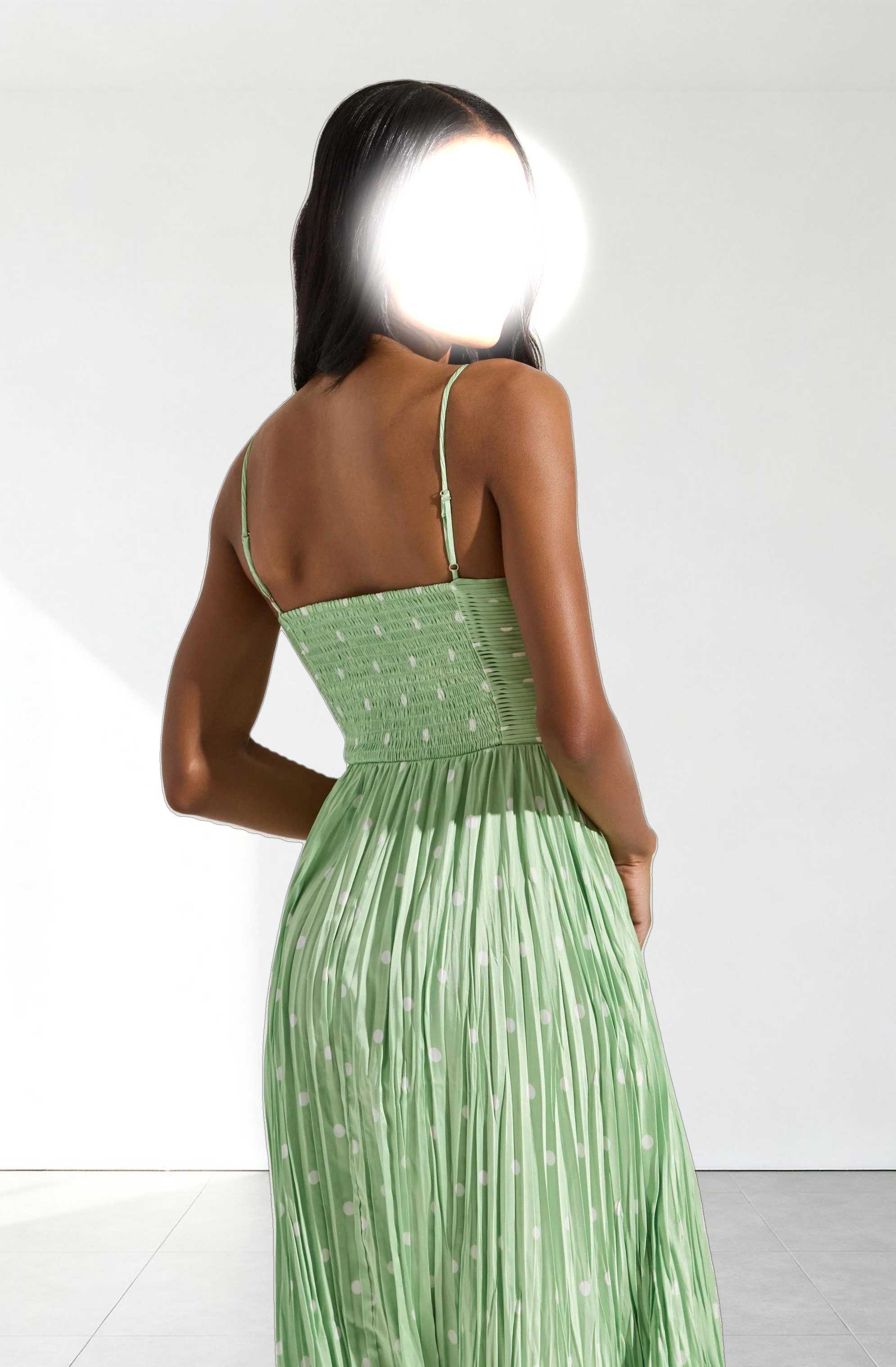 Maeve Printed Pleated Midi Dress