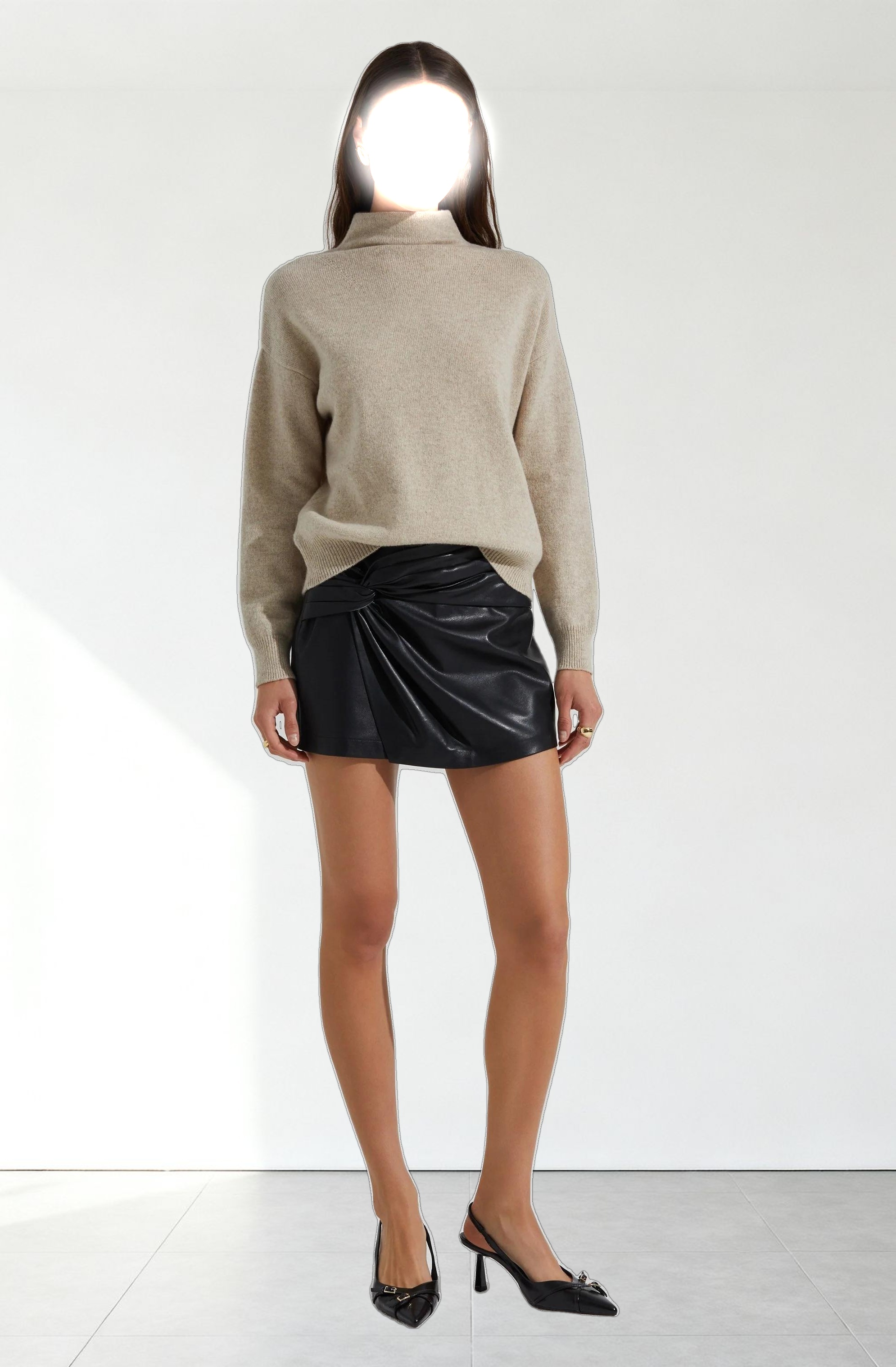 Adley Mock Neck Wool Sweater