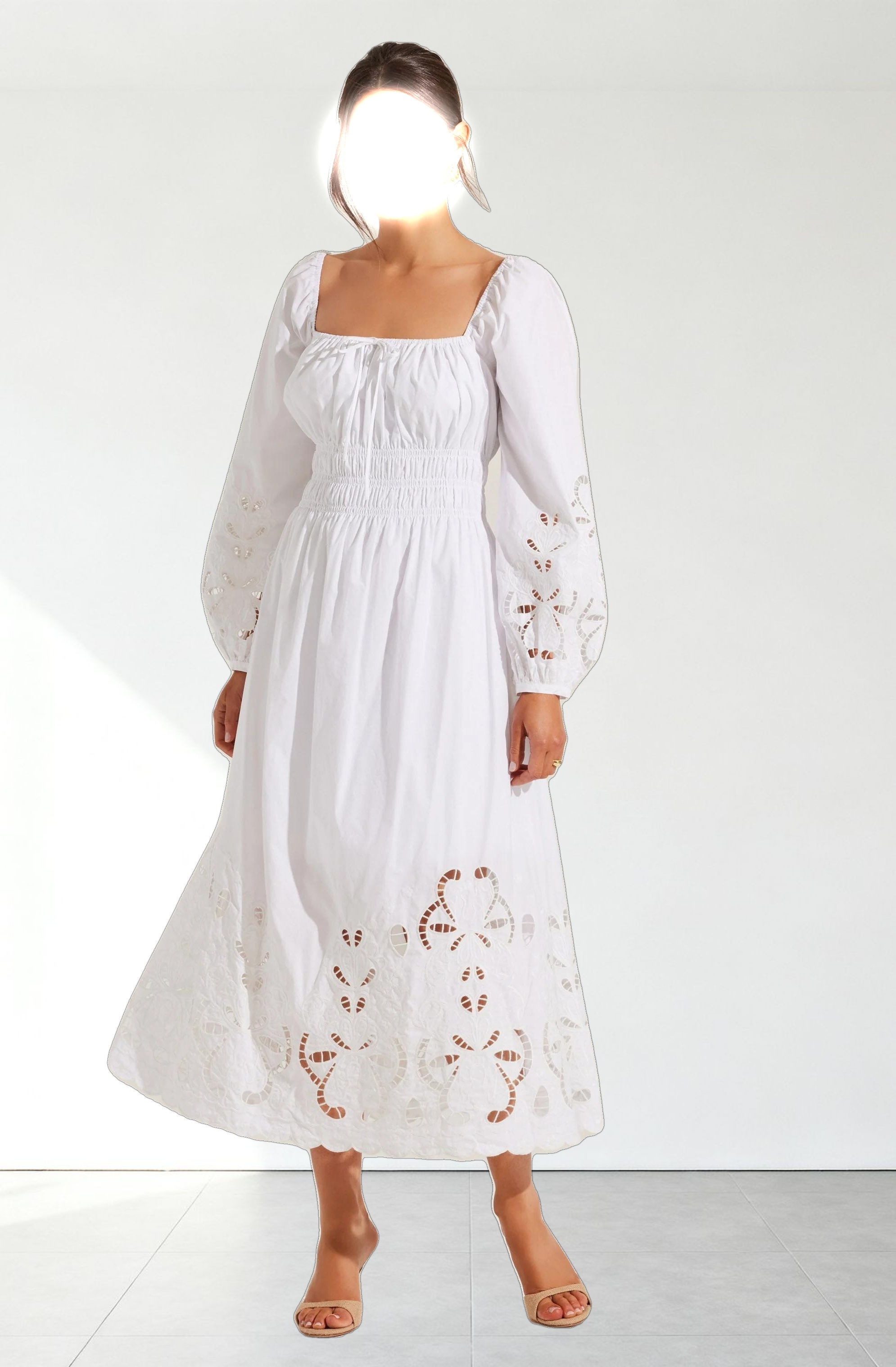 Wisnia Eyelet Embroidered Dress