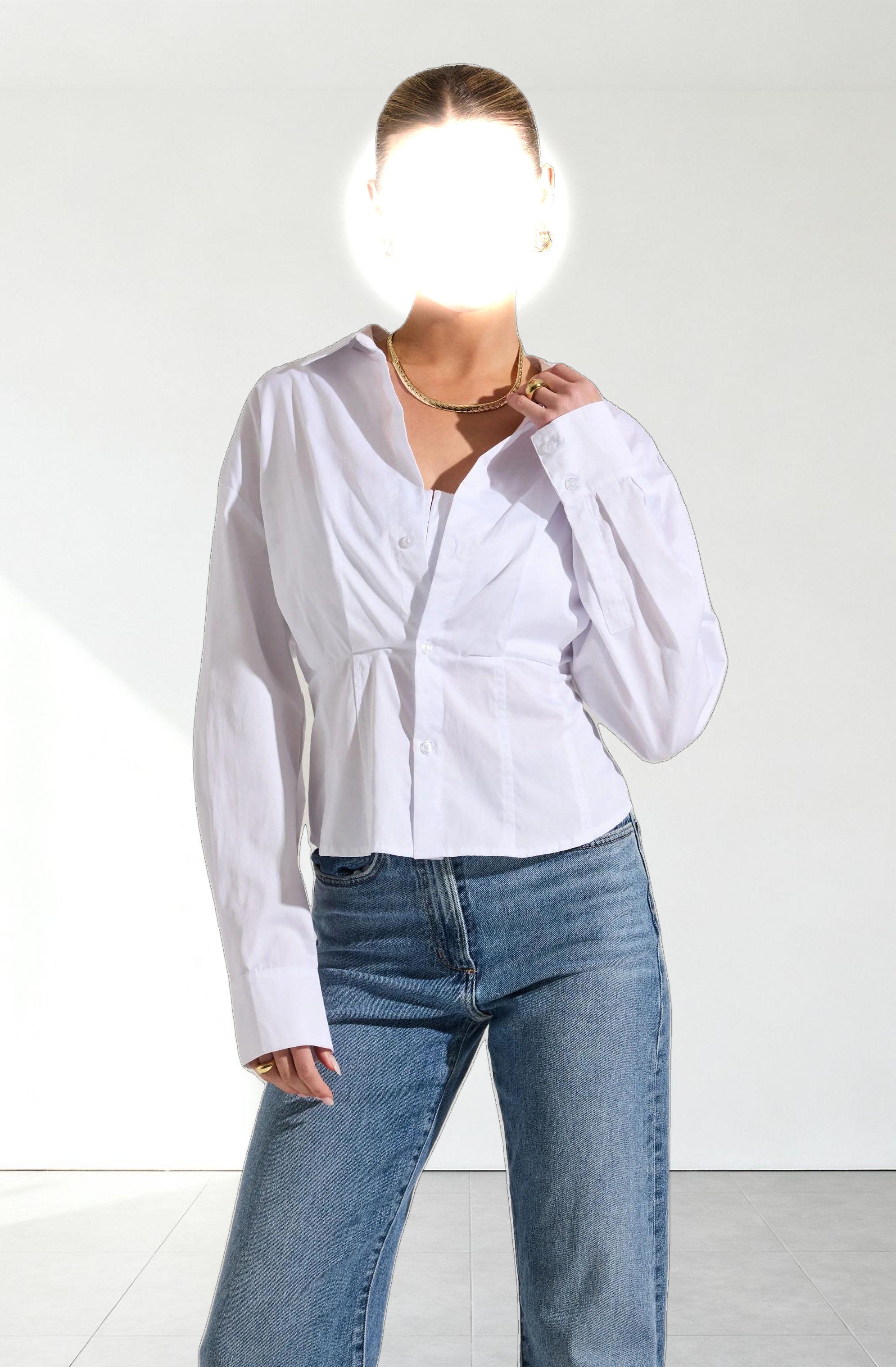 Layered Peekaboo Corset Shirt