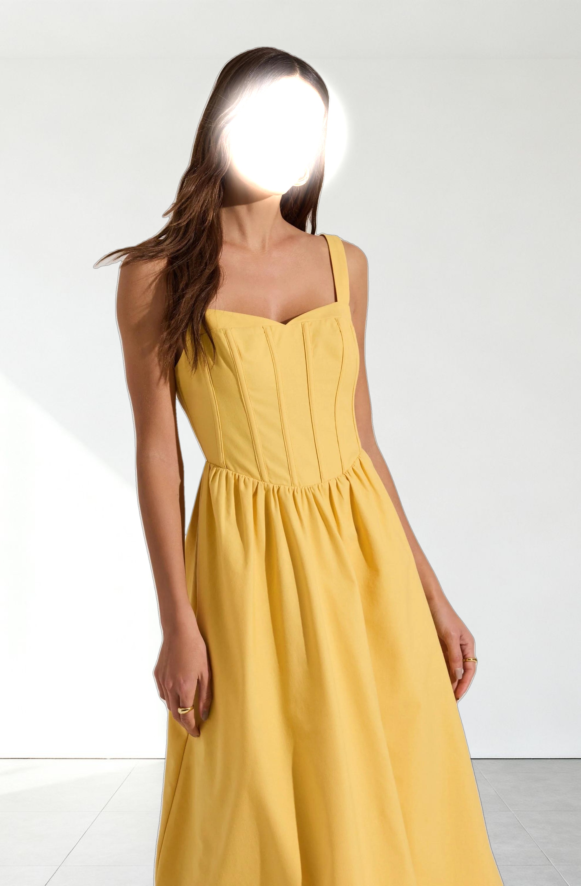 Sweetheart Corset Linen Dress