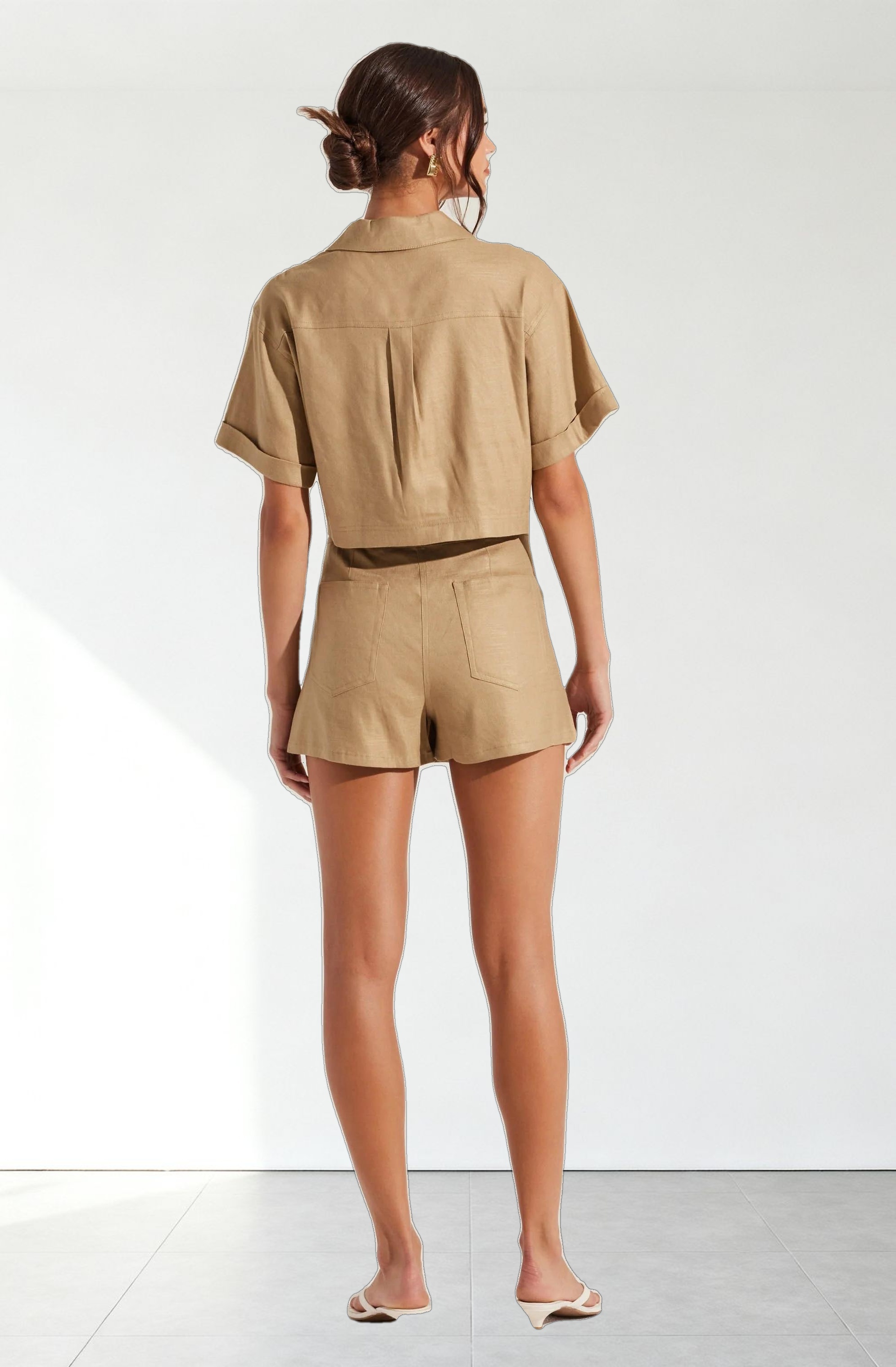 Deborah Linen Blend Safari Skort