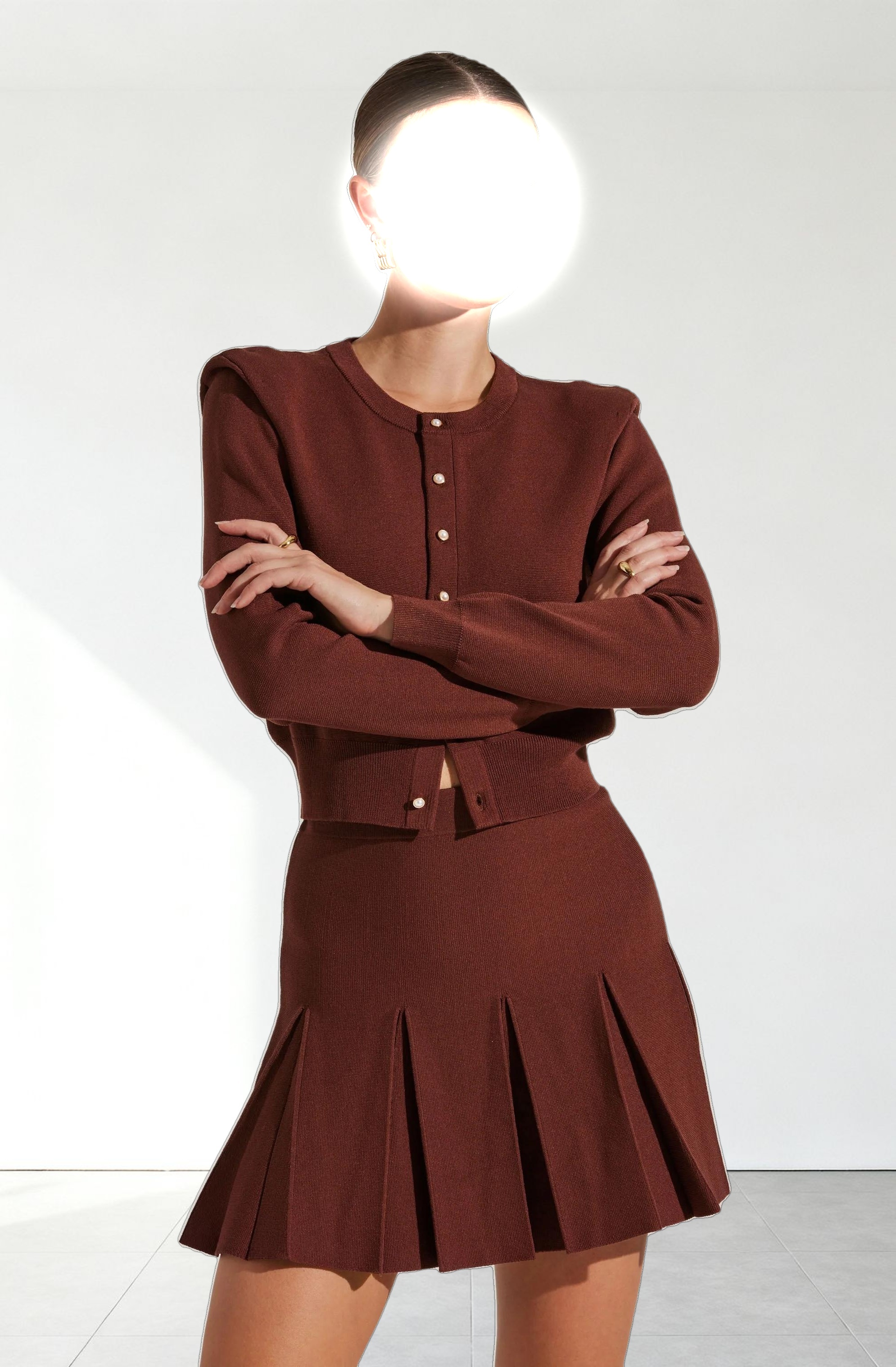 Denisa Pleated Mini Skirt